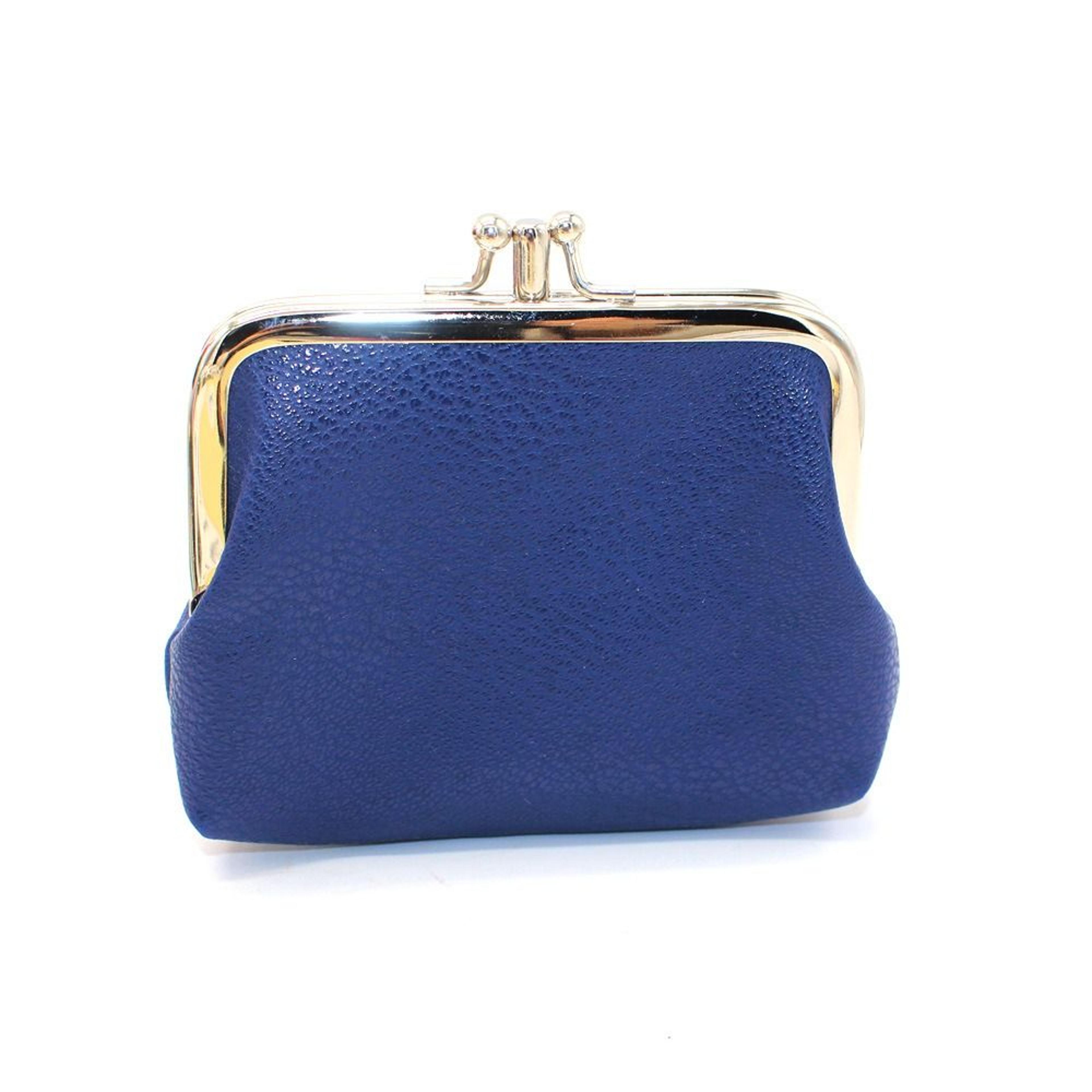 Fashionable Double Layer Coin Purse Wallet Stylish Solid Color Short Clutch Bag PU Card Holder For  6
