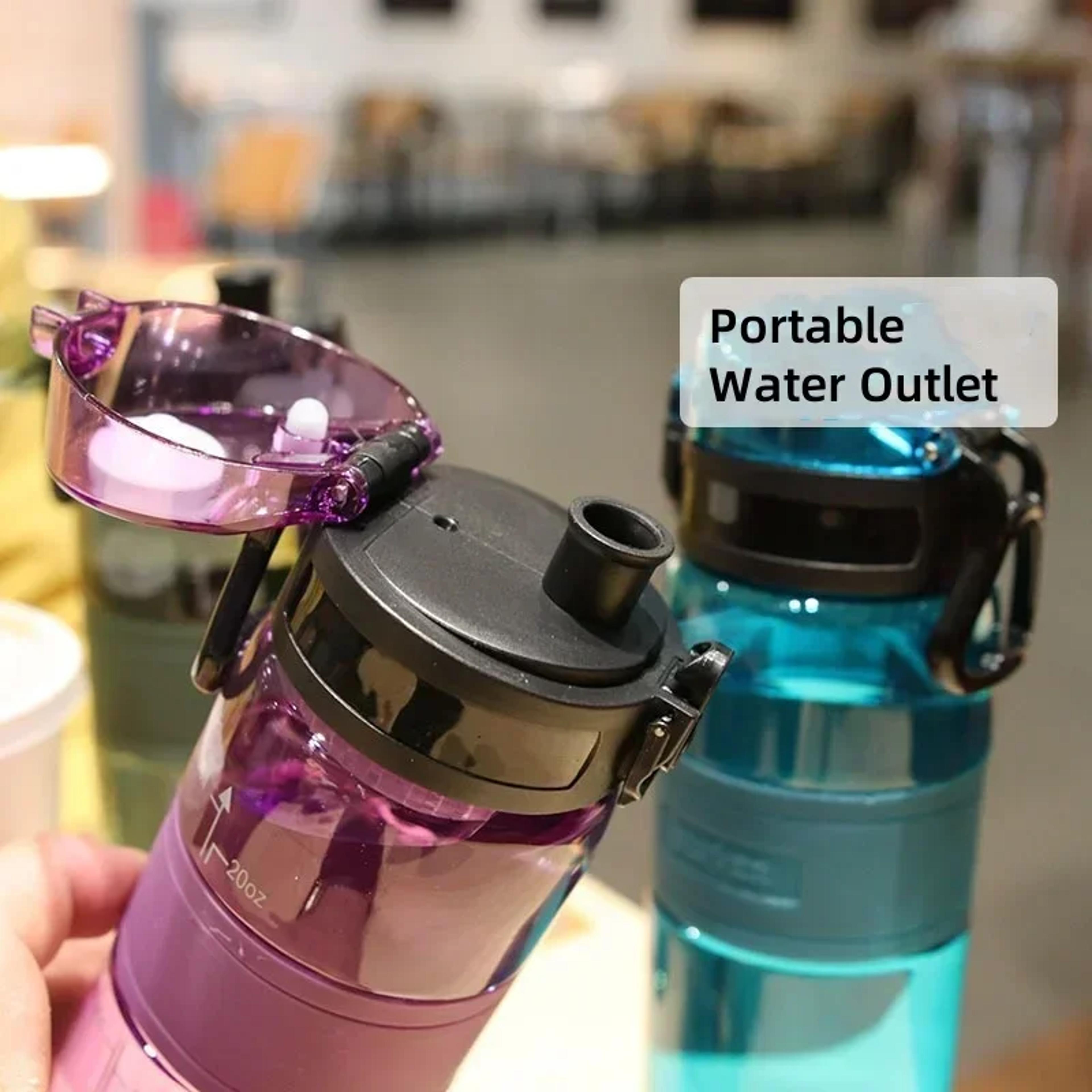 Portable Sport Water Bottle Large Capacity Plastic Mug For Travel Outdoor  Sports 3