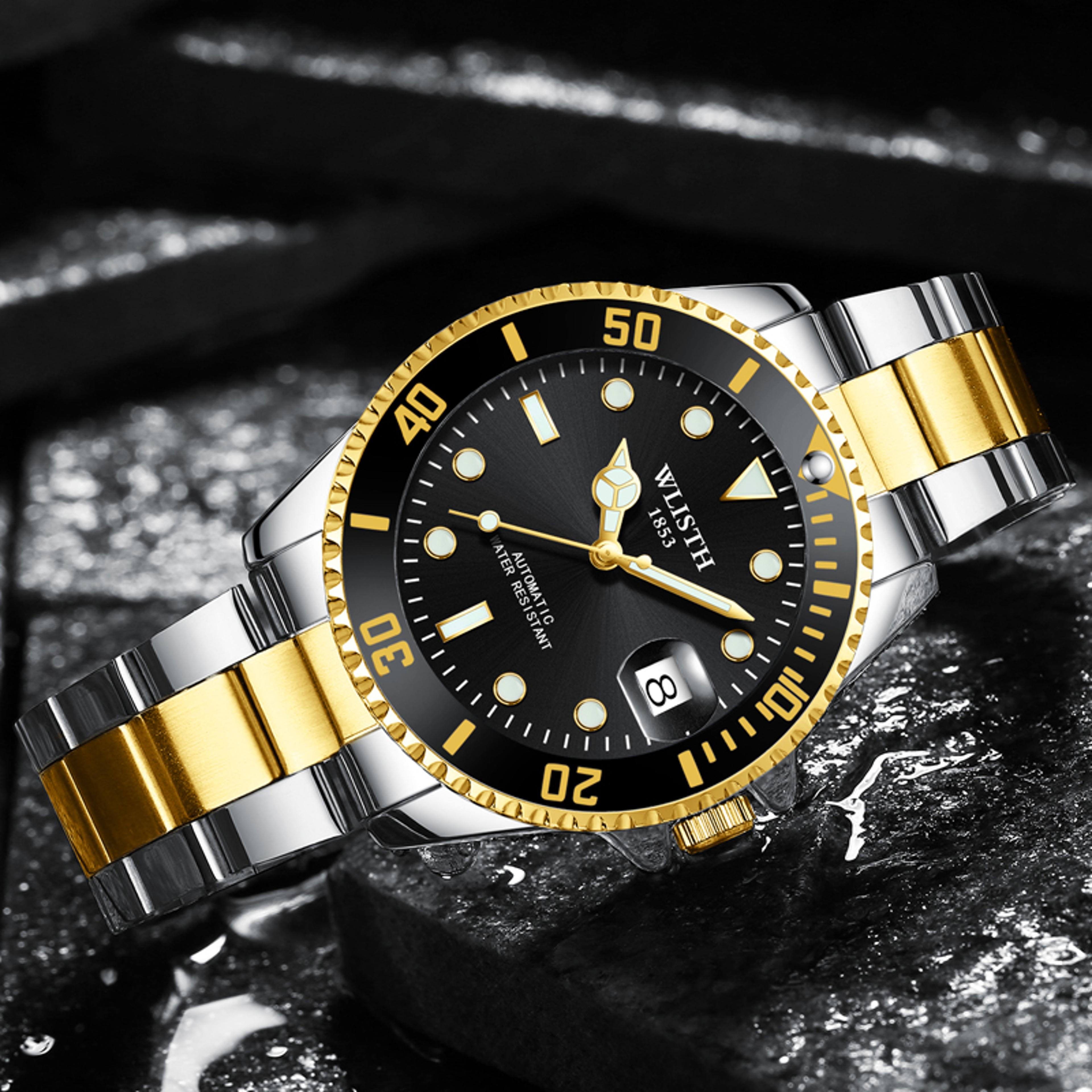 Classic Automatic Mechanical Watch For Men Waterproof Luminous Stainless Steel Luxury Date Watch 1