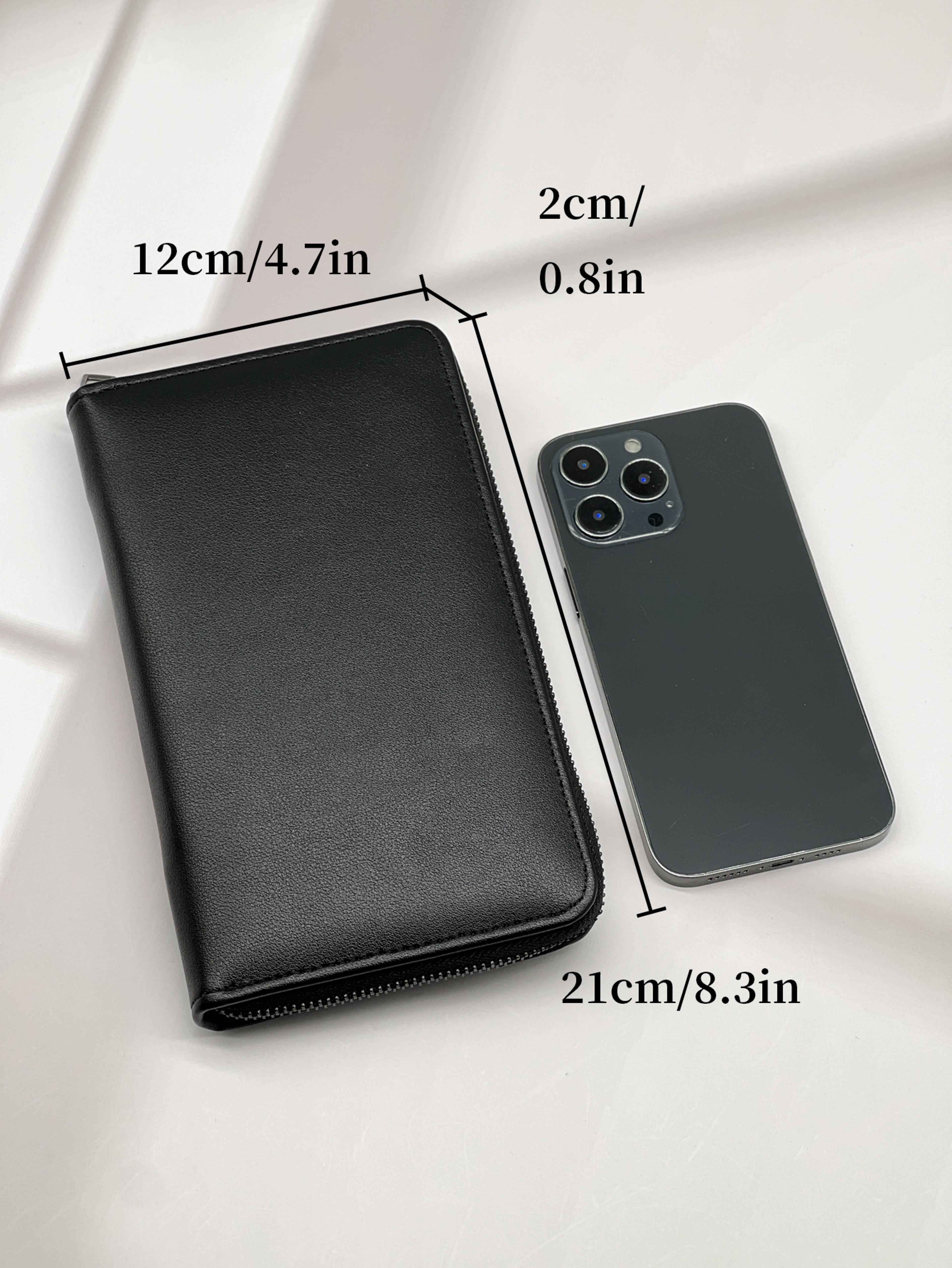 Fashion Simple Black Long Wallet Multi Card Large Capacity  Portable Cell Phone Wallet 2