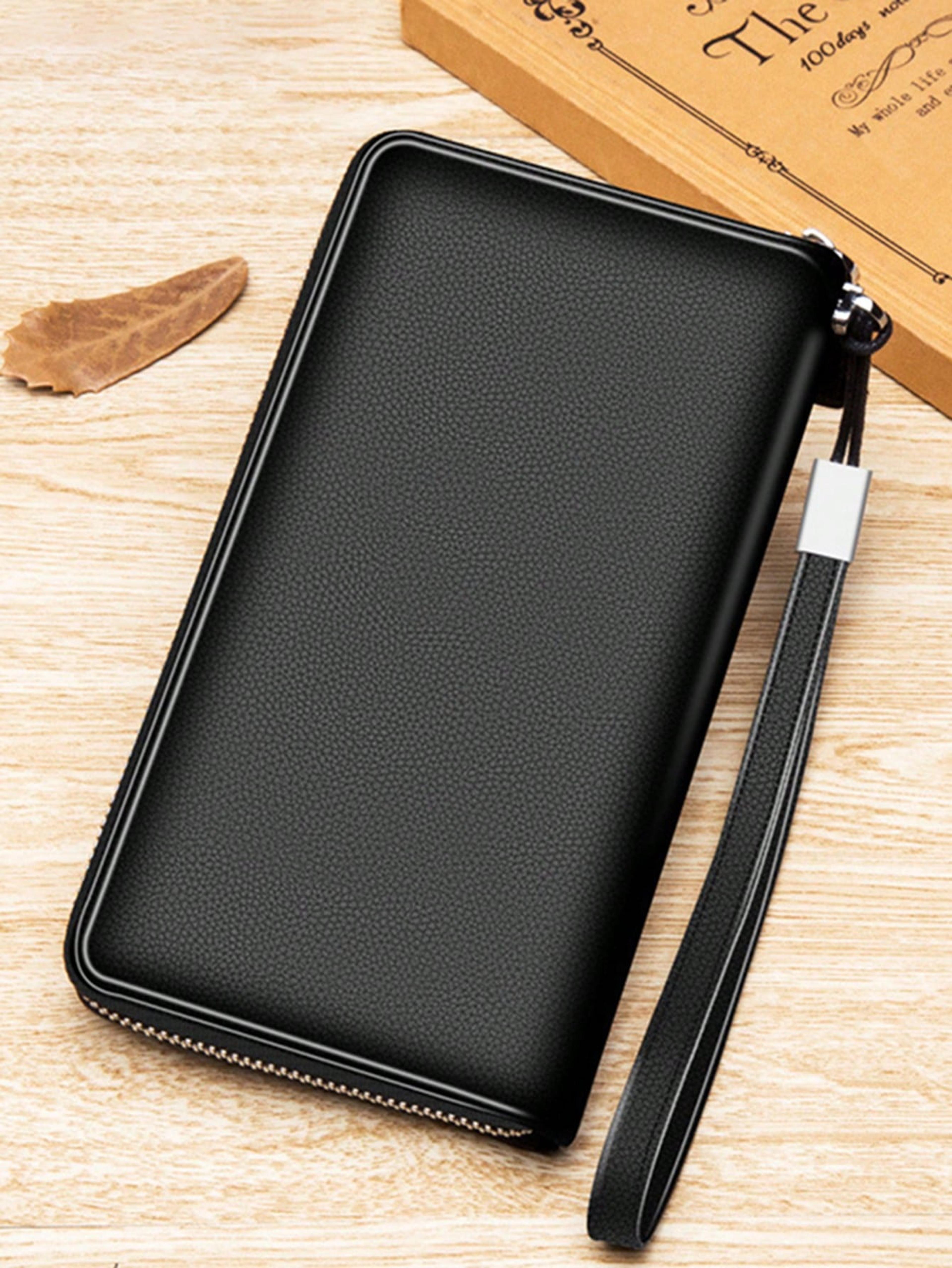 Simple Solid Color Long Wallet Business Style Multi Card Holder Portable Mobile Wallet For Men  Wom 0