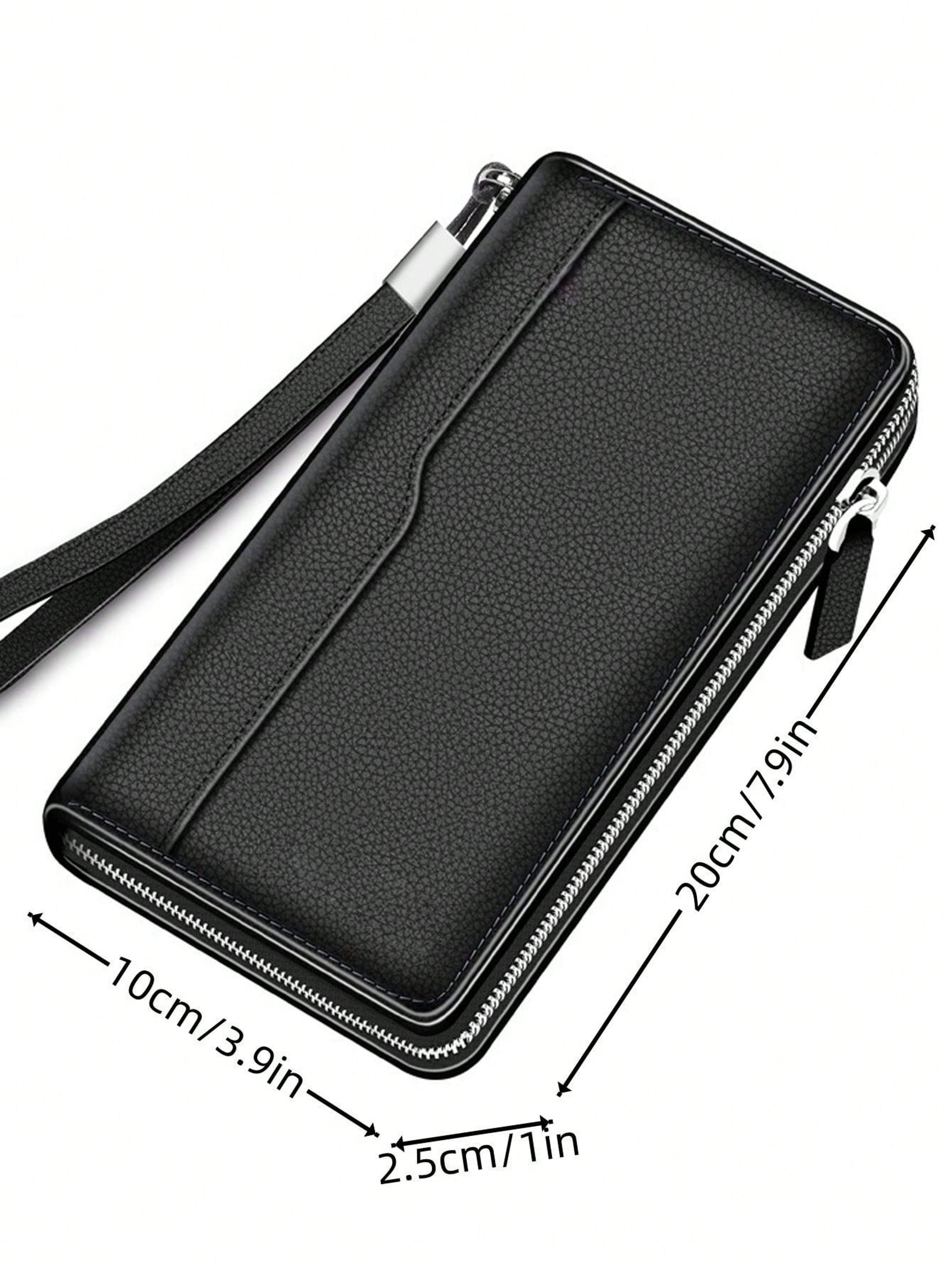 Simple Solid Color Long Wallet Business Style Multi Card Holder Portable Mobile Wallet For Men  Wom 3