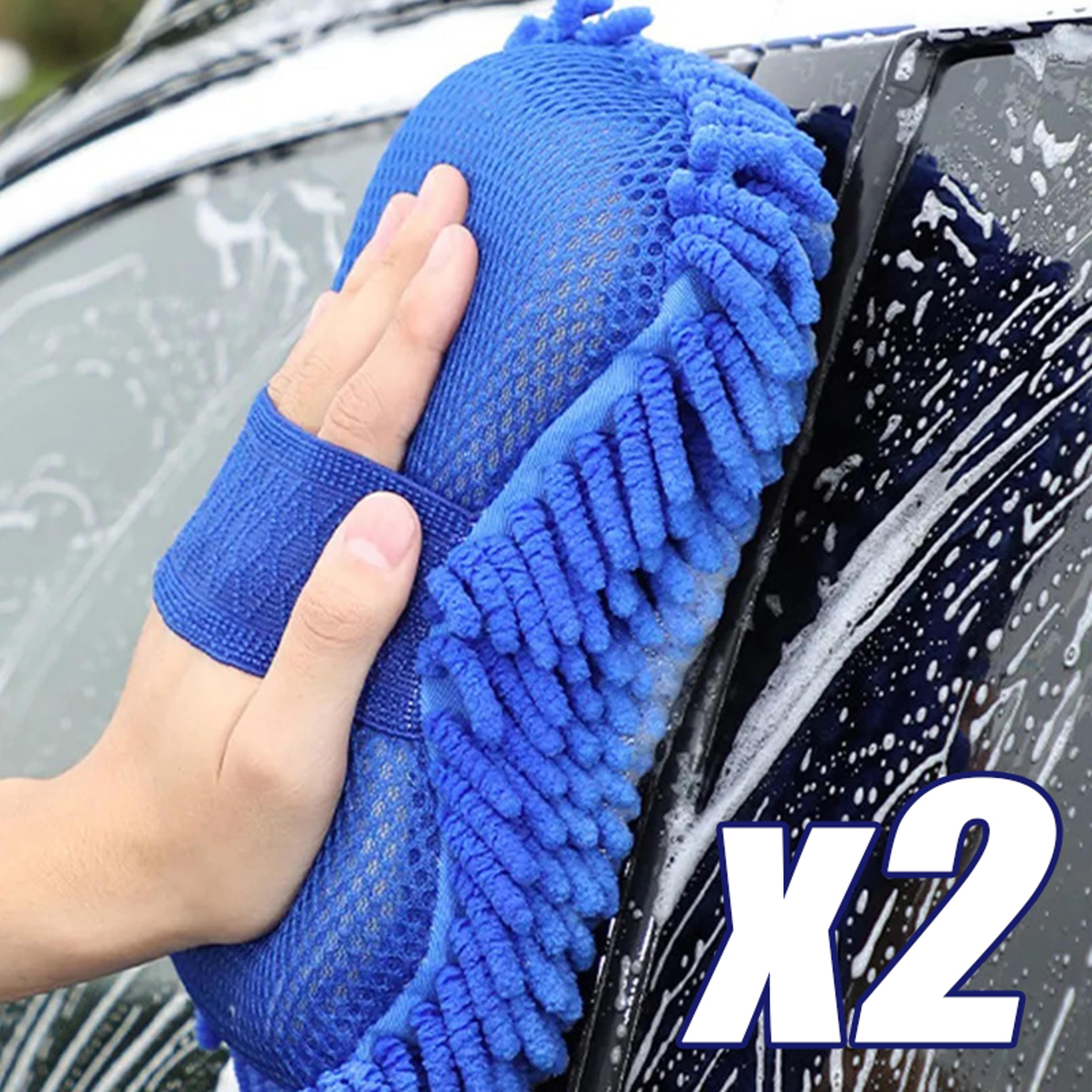 Microfiber Car Cleaning Brush  Sponge Set Auto Washing Gloves  Towel For Easy Car Care 0