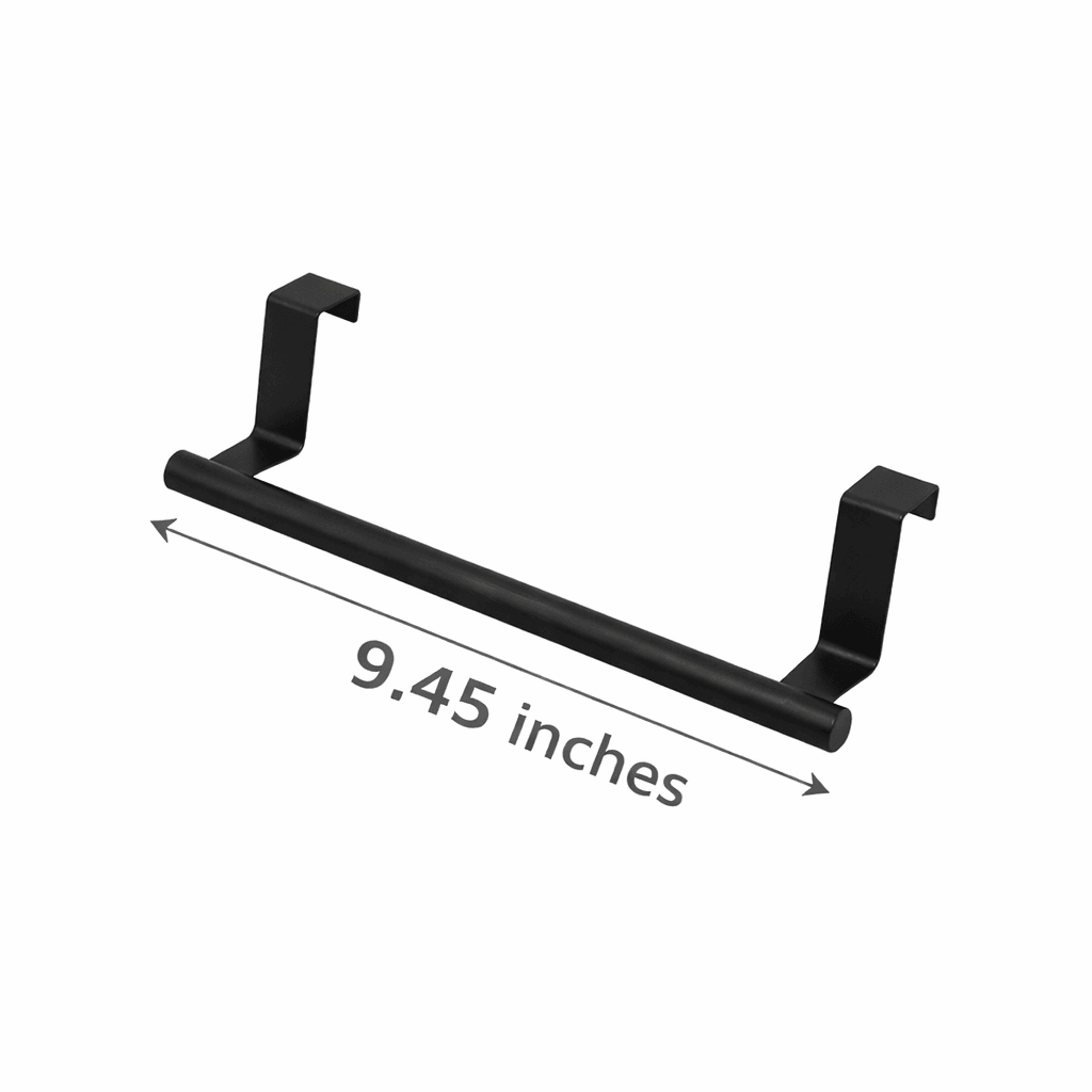 Stainless Steel Over Cabinet Towel Rack Punch Free Hanging Storage Organizer 5