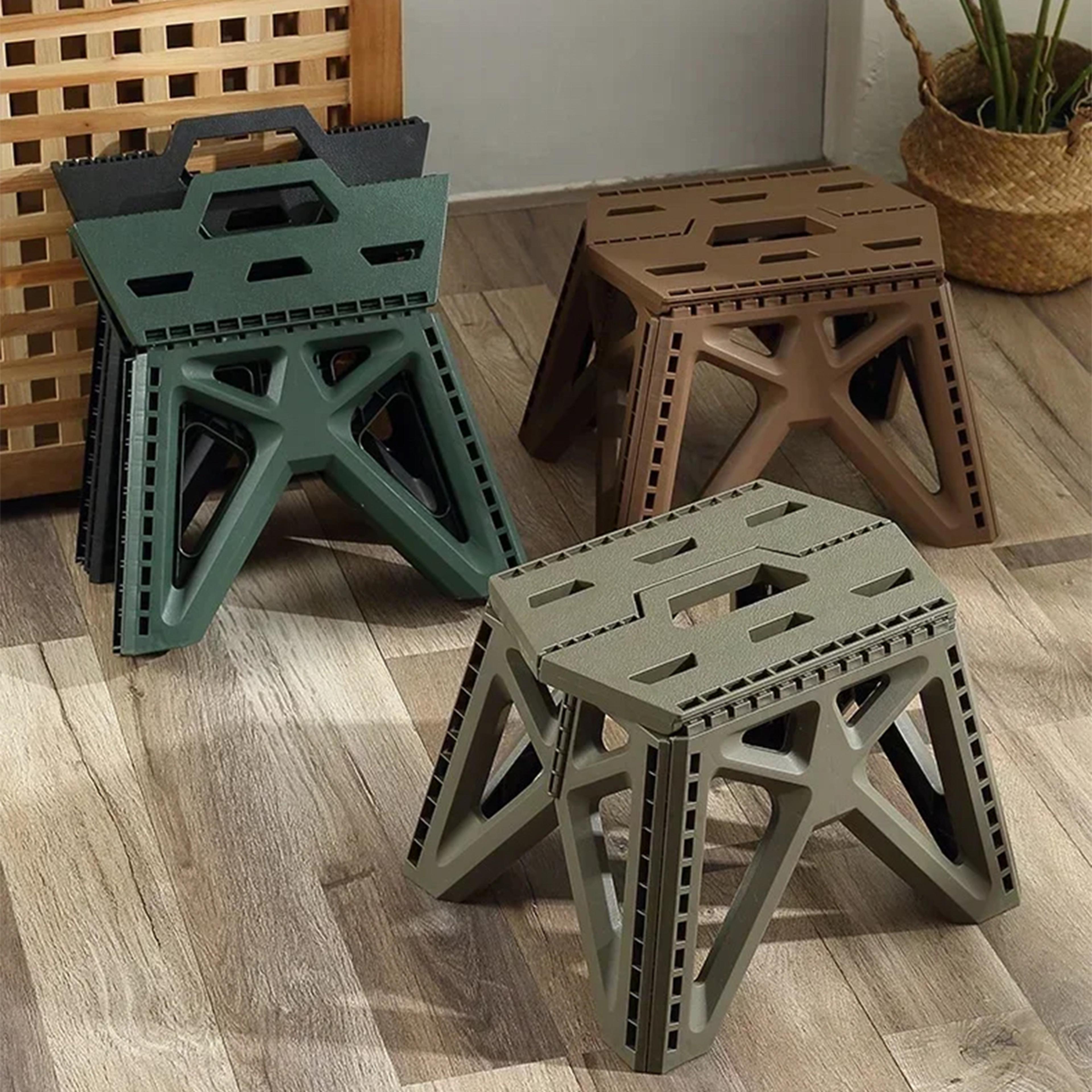 Portable Folding Stool High Load Bearing Durable Small Chair For Outdoor Use Ideal For Camping Hiki 2