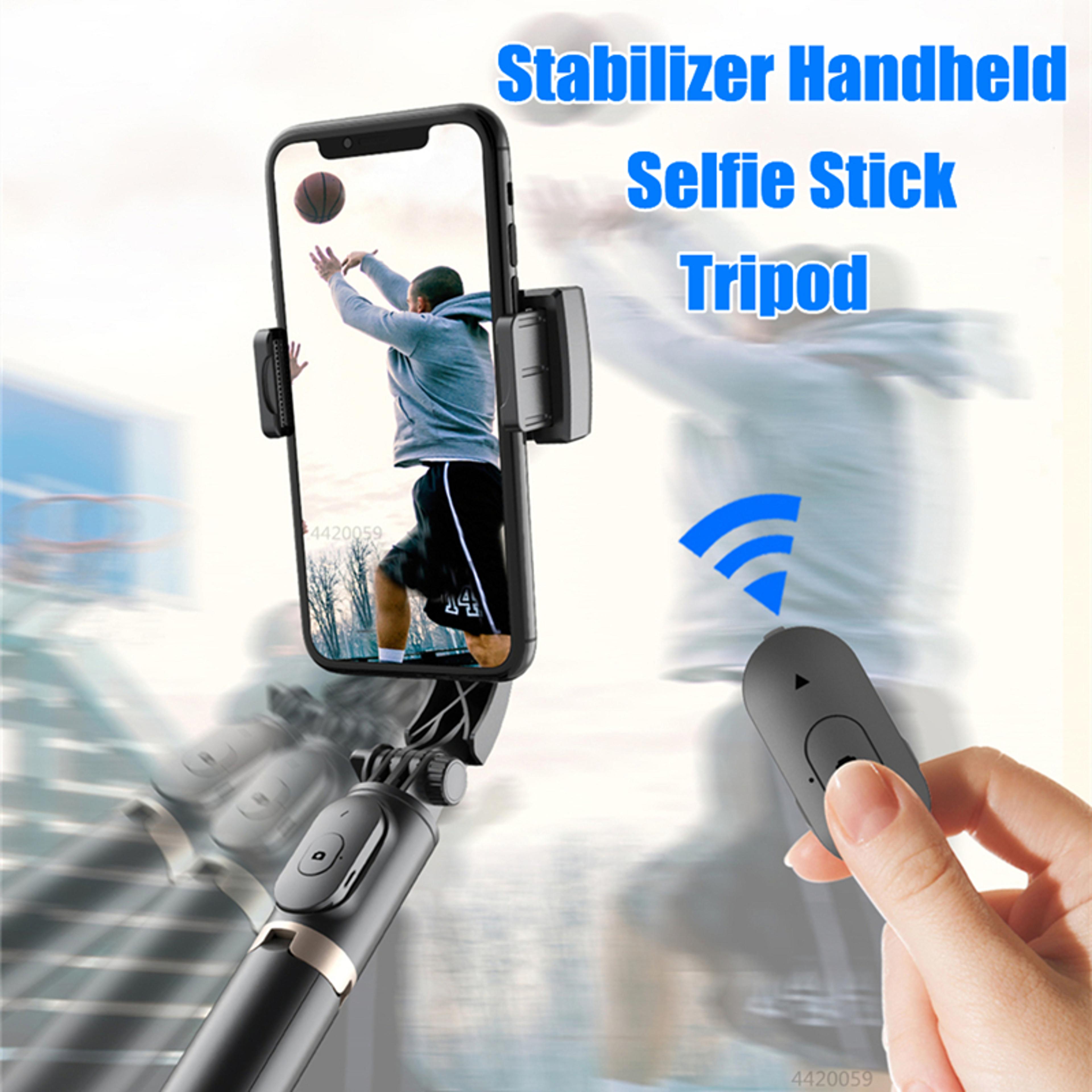 Foldable Gimbal Stabilizer Selfie Stick With Wireless Tripod  Bluetooth Shutter Monopod 5