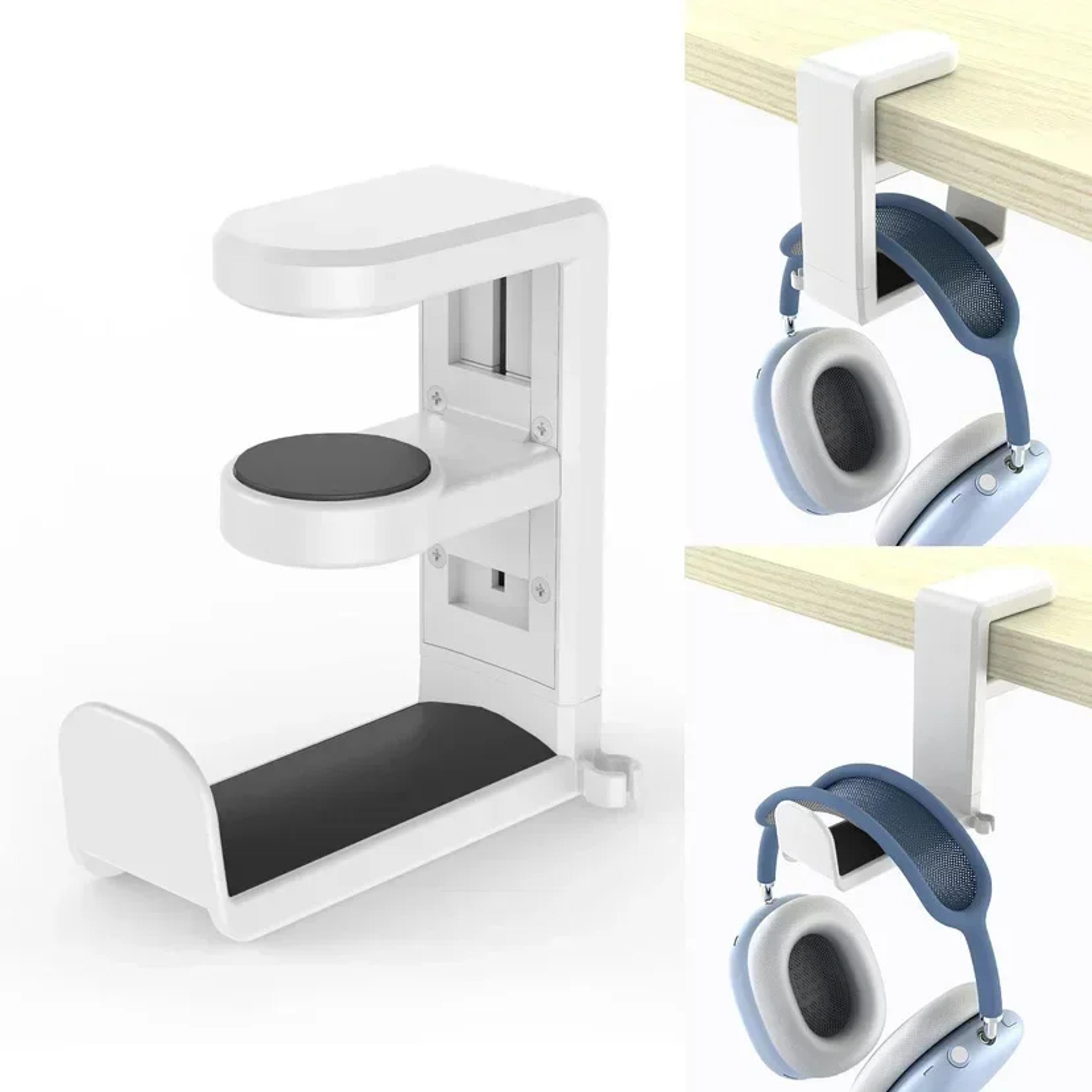Adjustable Rotating Gaming Headphone Stand  Table Clip Hook 8