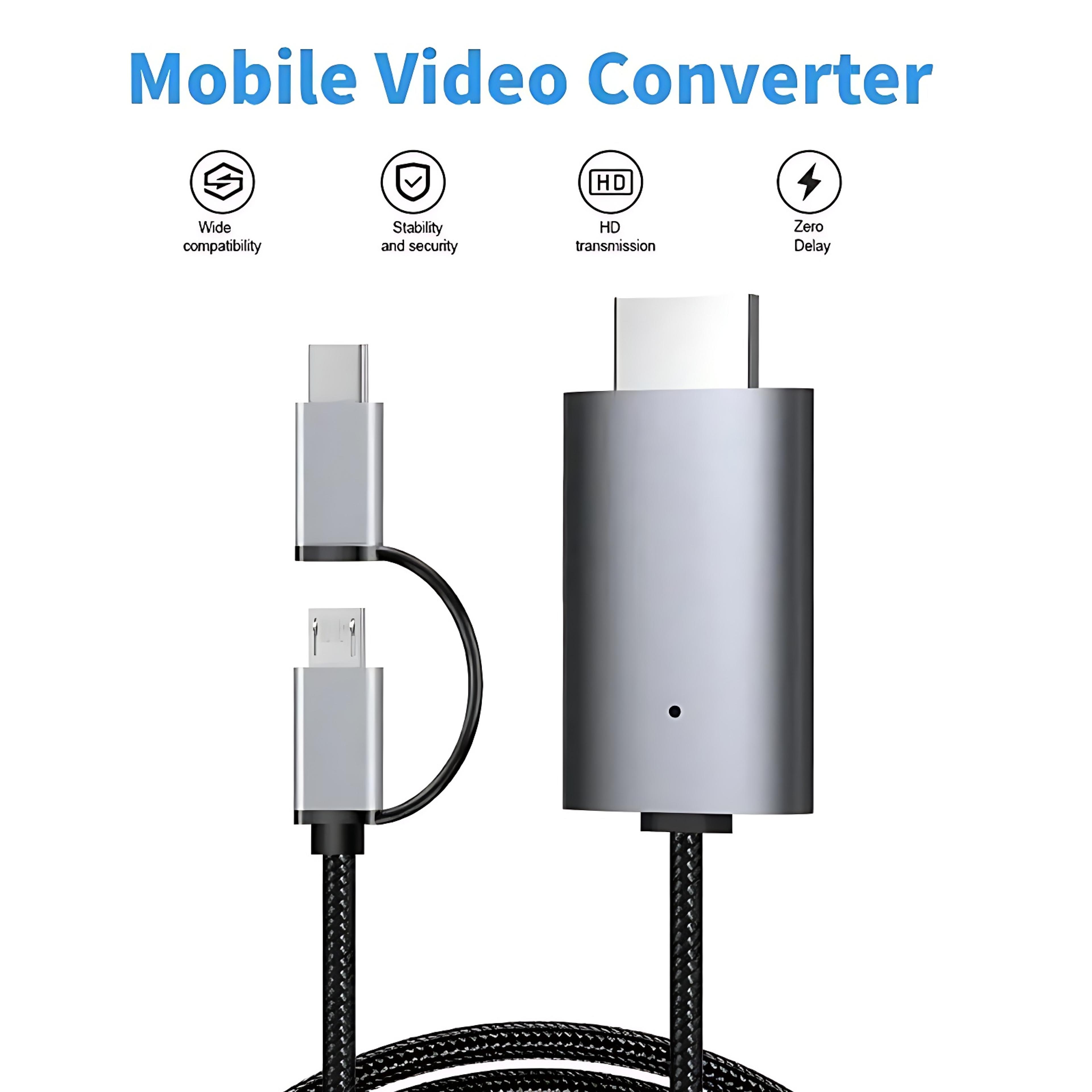 HD Streaming TV Stick Dongle Micro USB Type C To HDMI Compatible Cable For Screen Mirroring 3