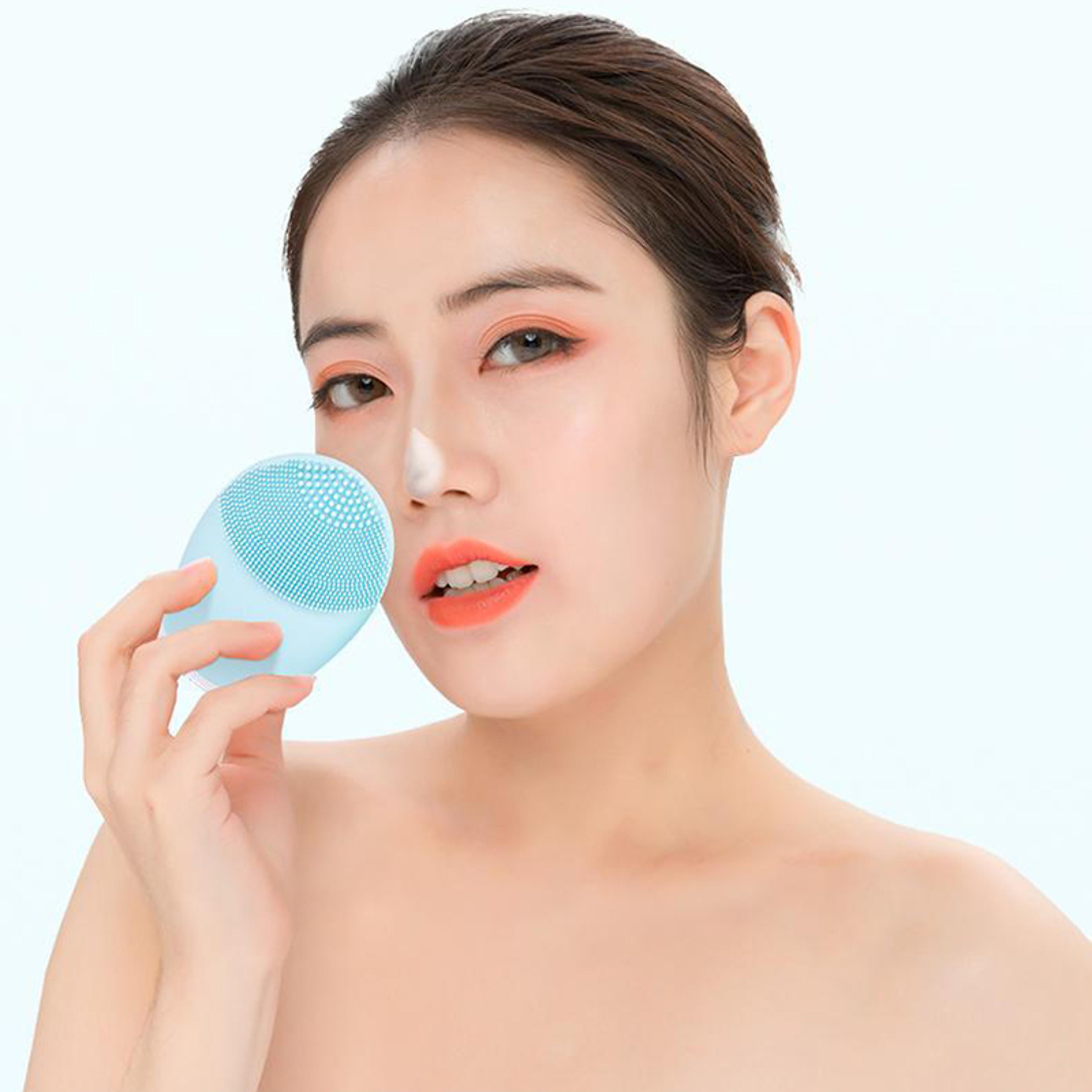 electric silicone facial cleanser & massager vibration pore cleaner for skincare self cleaning beauty tool