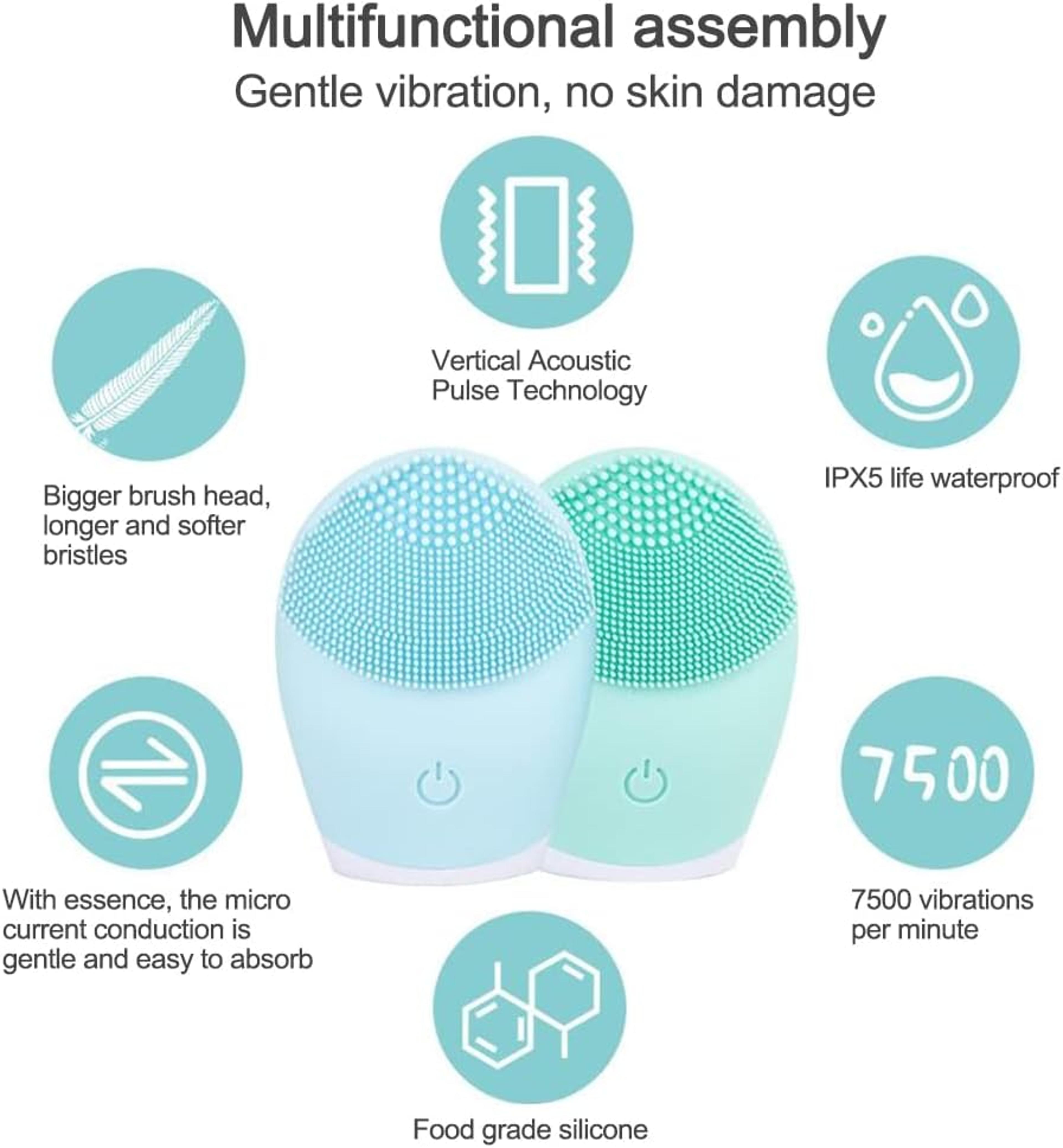 Electric Silicone Facial Cleanser  Massager Vibration Pore Cleaner For Skincare Self Cleaning Beaut 4