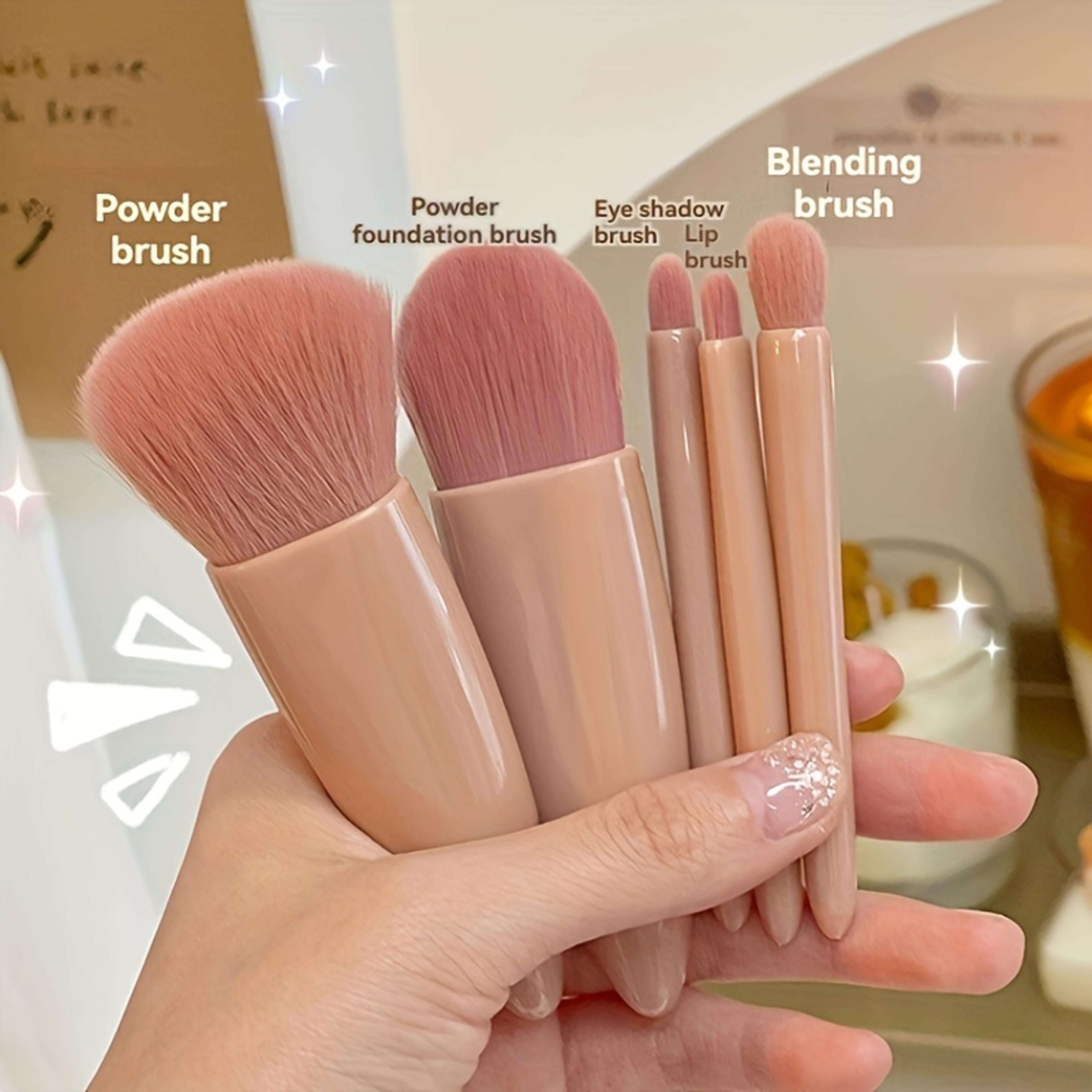 Portable Makeup Brush Set With Mirror Foldable Travel Kit 1