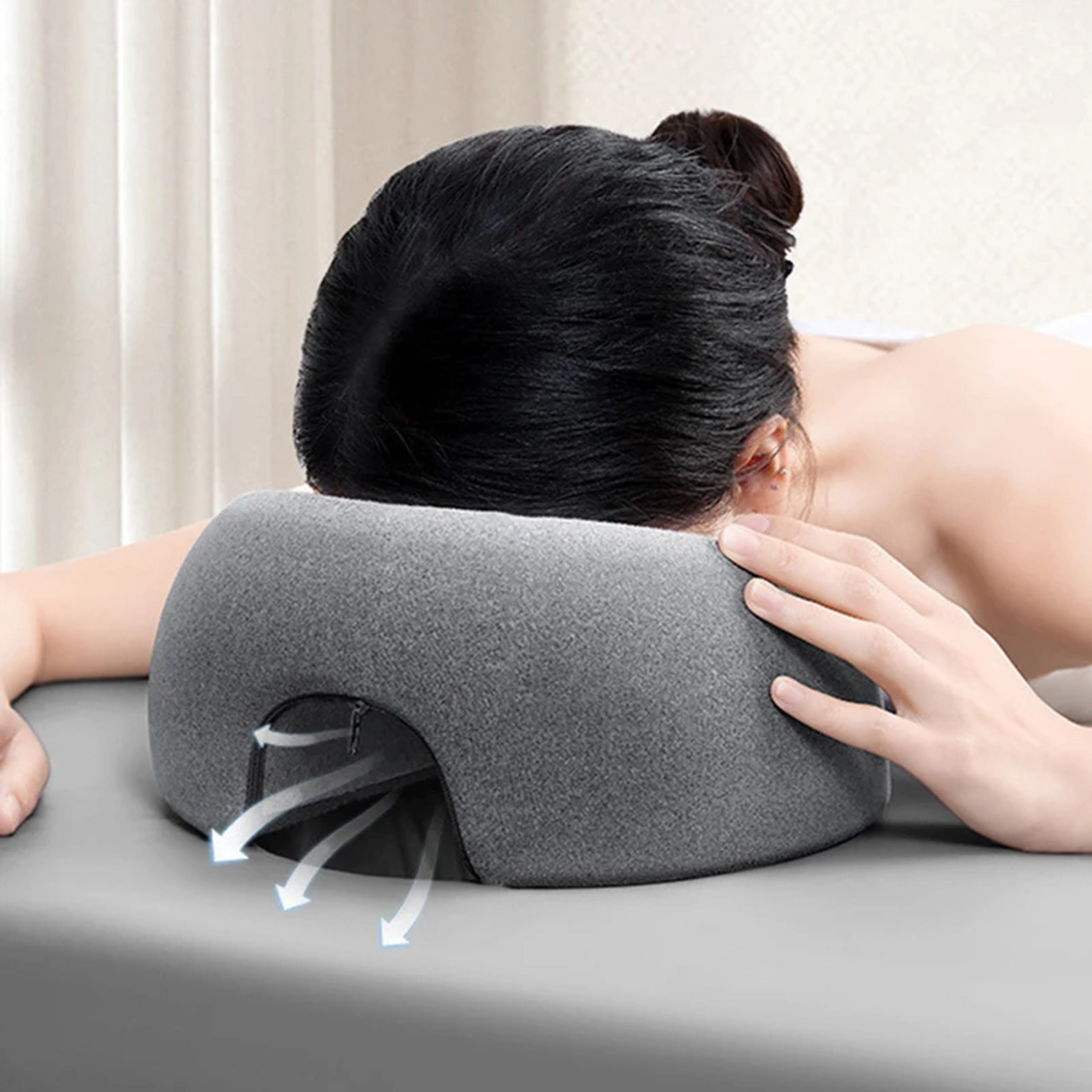 Ergonomic Face Down Pillow Memory Foam Prone Pillow For Massage Therapy And Comfortable Face Down R 1