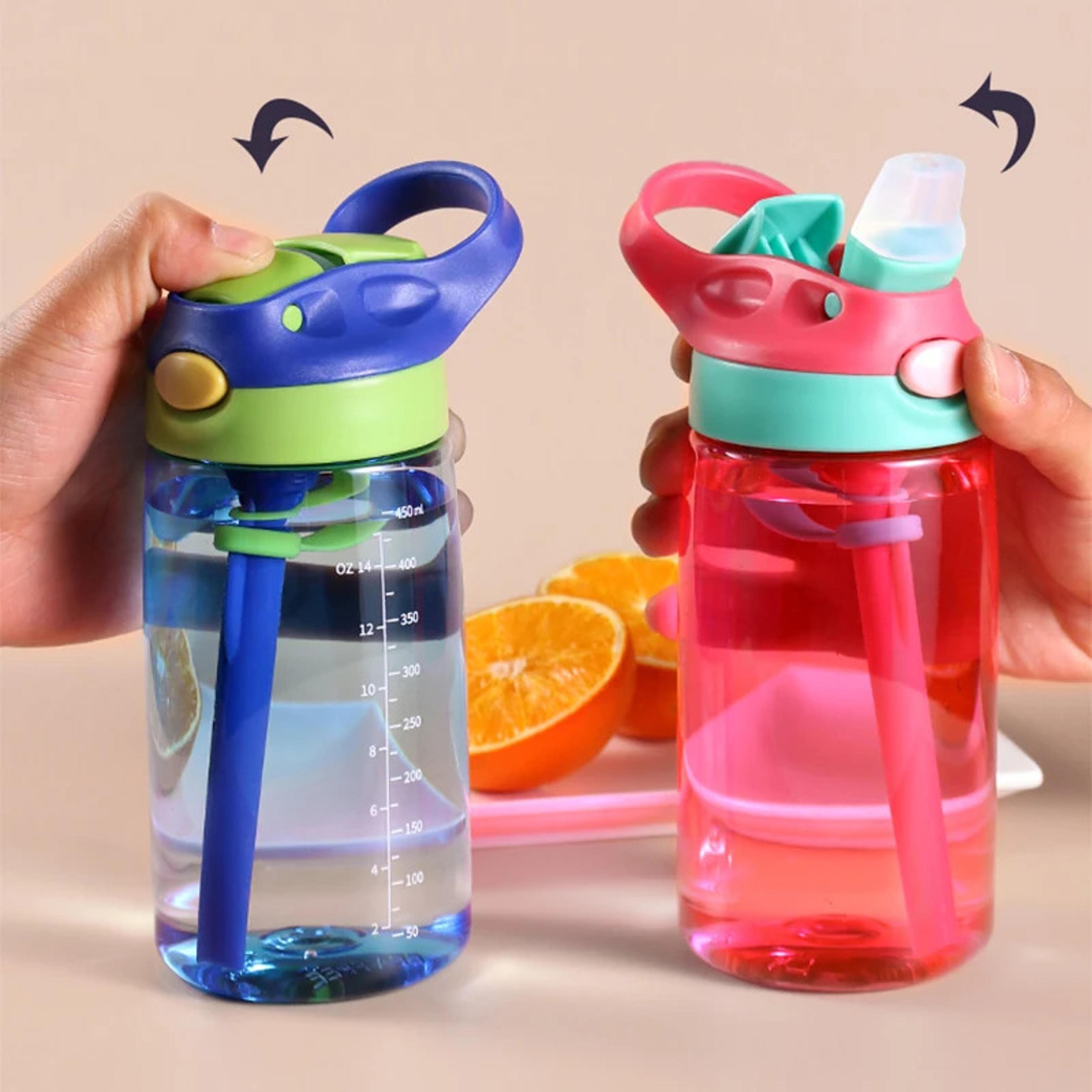 portable kids water bottle with straw gym & travel sports cup