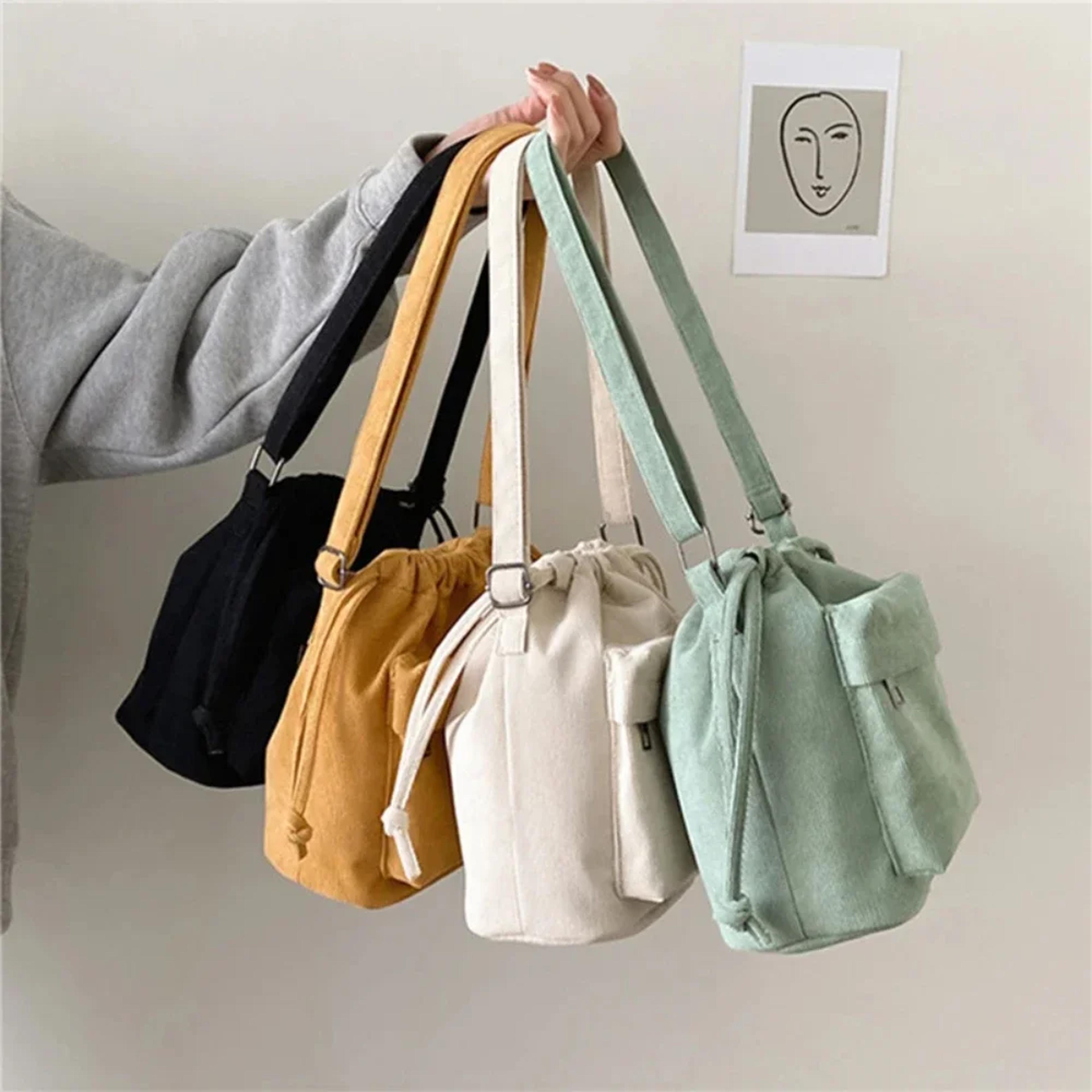 elegant style drawstring bucket bag for women – casual crossbody shoulder bag