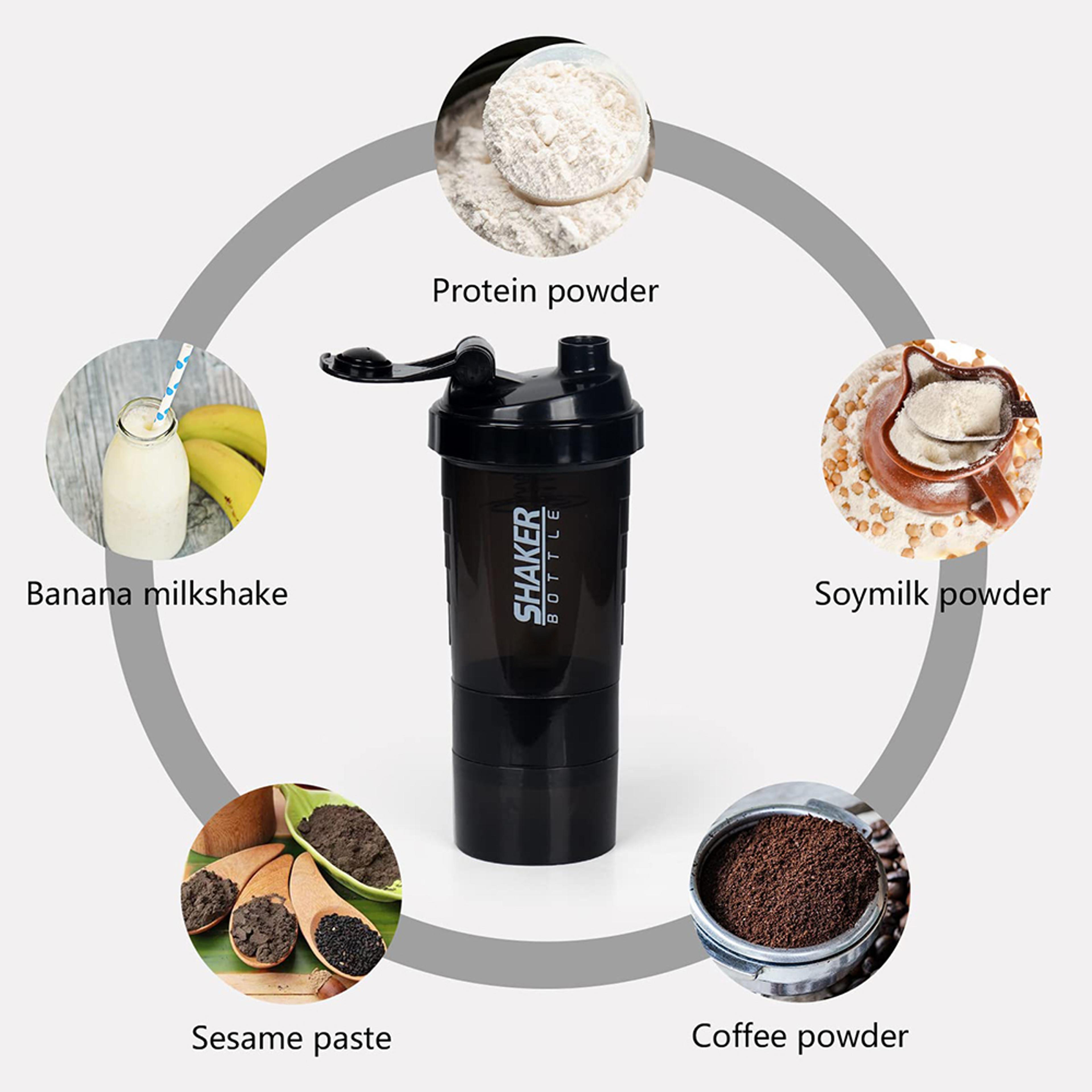 Shaker Protein Bottle Plastic Mixing Cup For Bodybuilding  Exercise 1