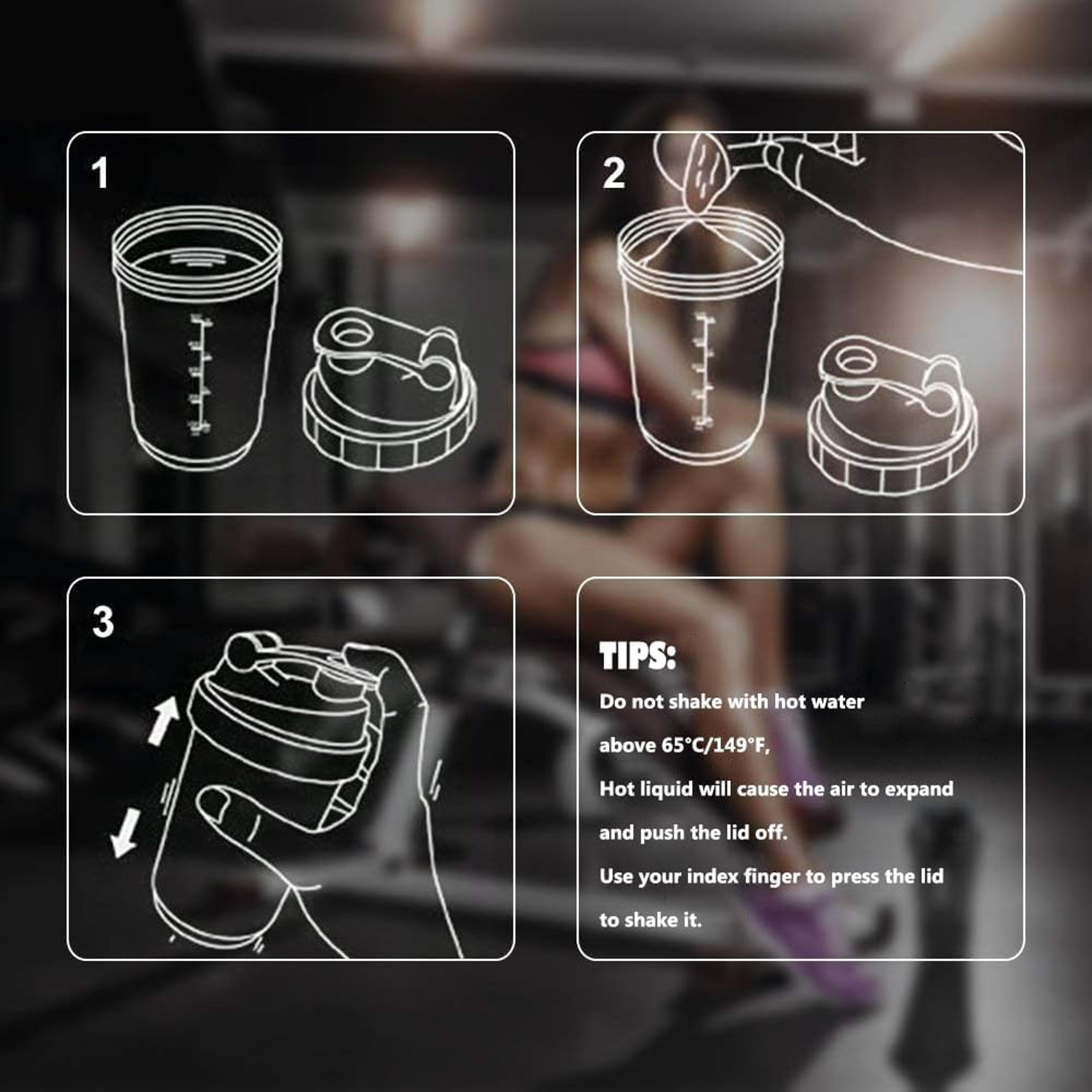 Shaker Protein Bottle Plastic Mixing Cup For Bodybuilding  Exercise 4