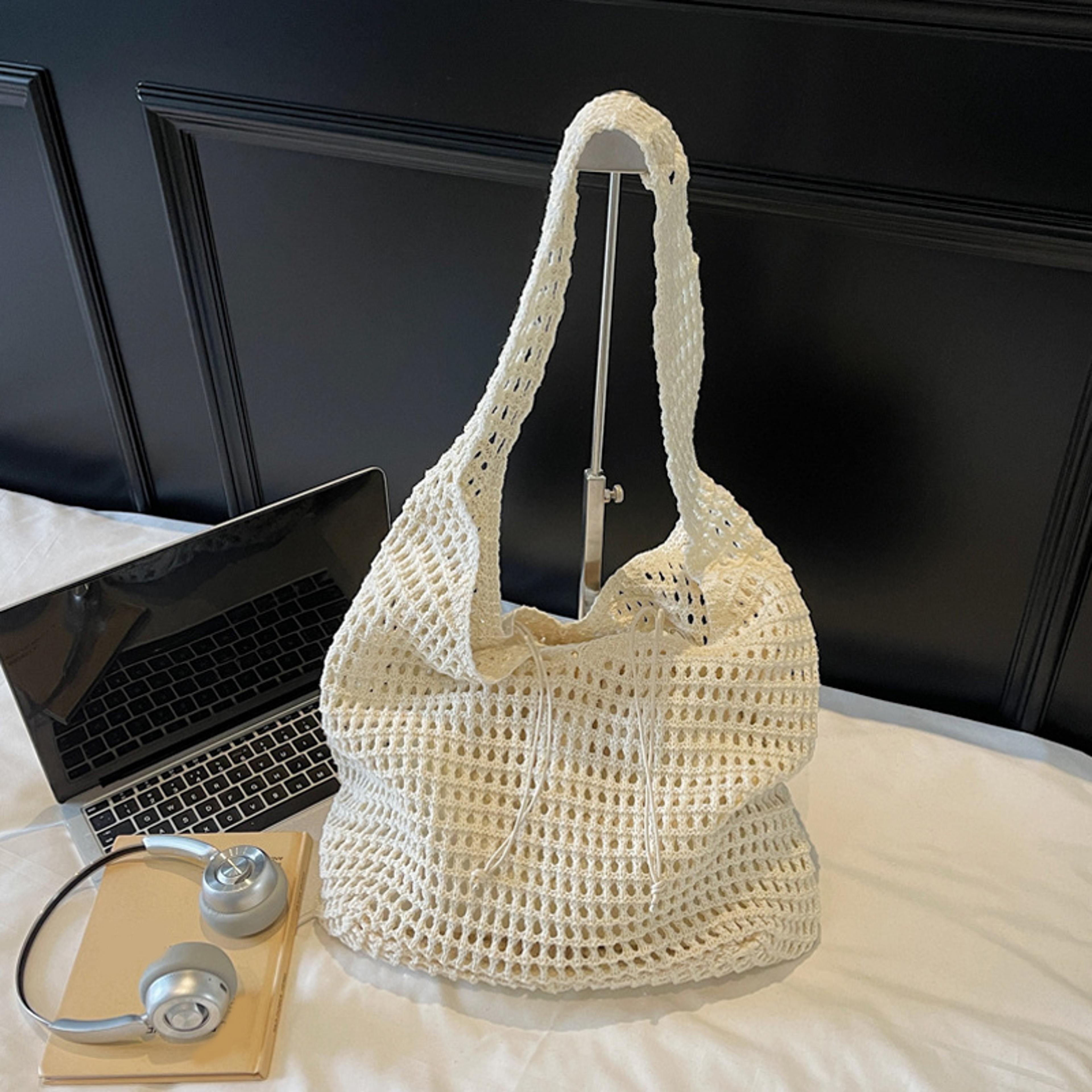 Chic Large Capacity Woven Straw Tote Bag For Women Stylish Shoulder Bag For Casual Beach And Shoppi 7