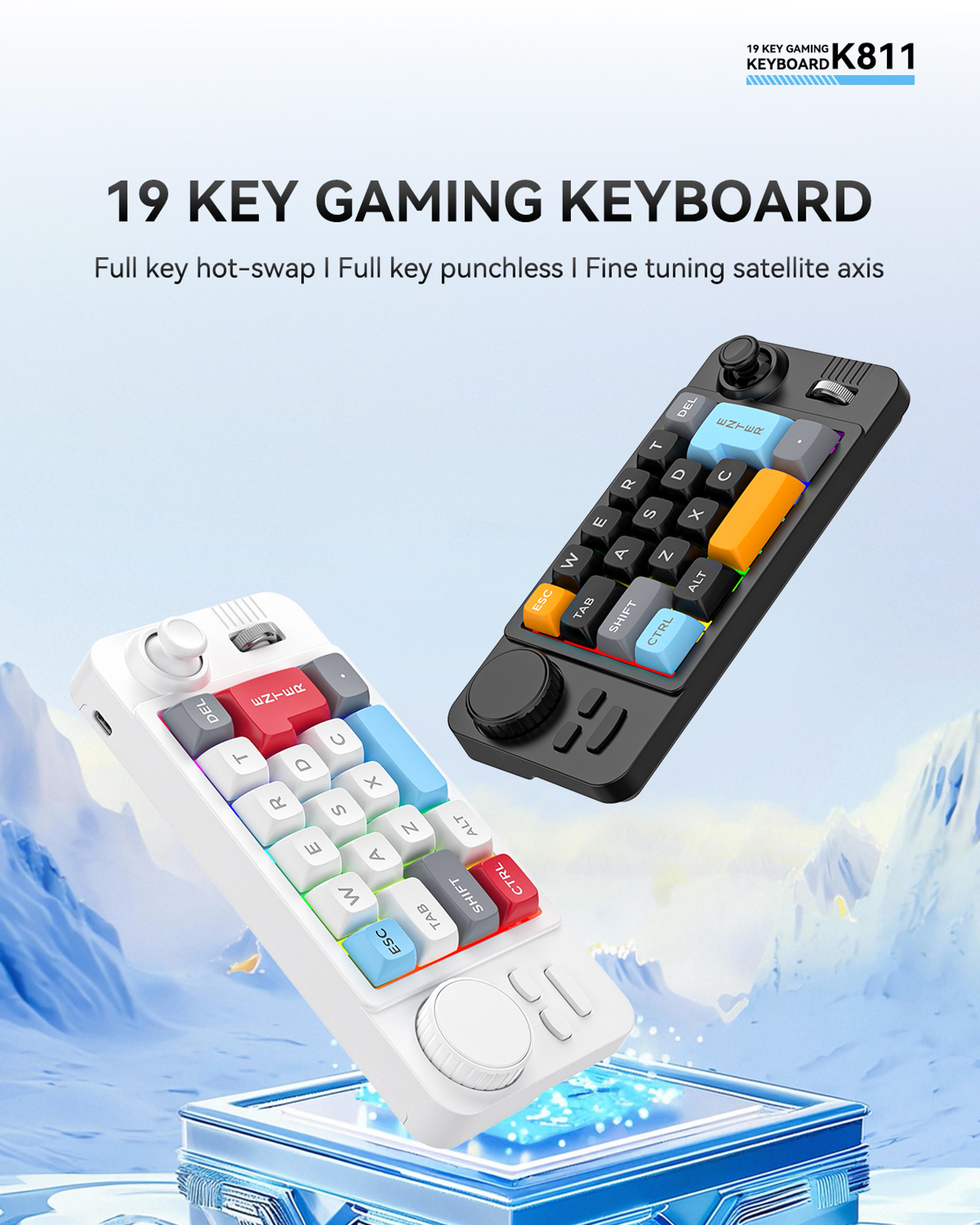 Customizable Mechanical Keyboard With Volume Wheel  Game Joystick Swappable Keypad 1