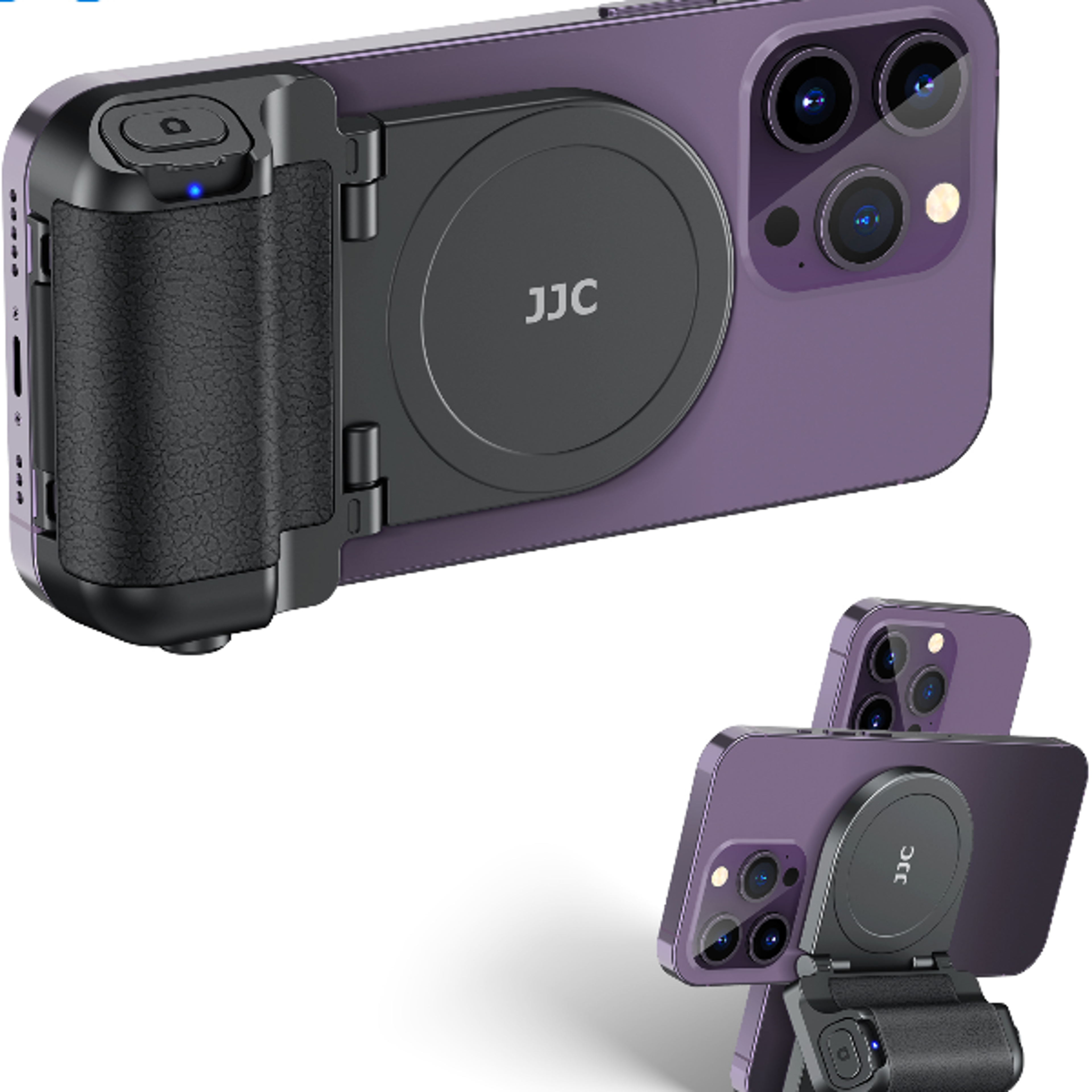 Magnetic Snapgrip Smartphone Camera Shutter Handle with Wireless Remote Ergonomic Phone Grip for Sta