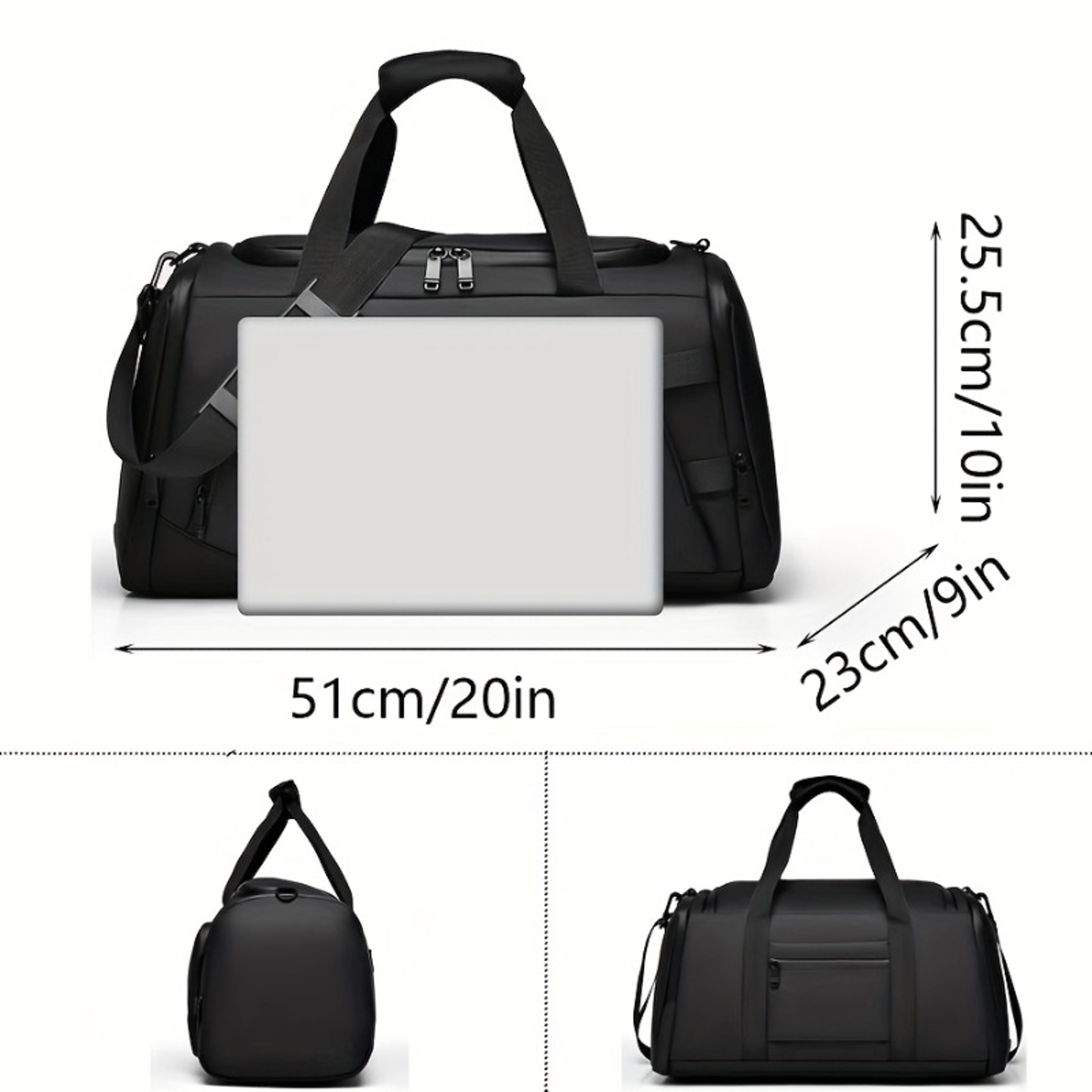 Mens Travel Duffel Bag With Shoe Compartment Sports Gym And Weekend Overnight Bag 1