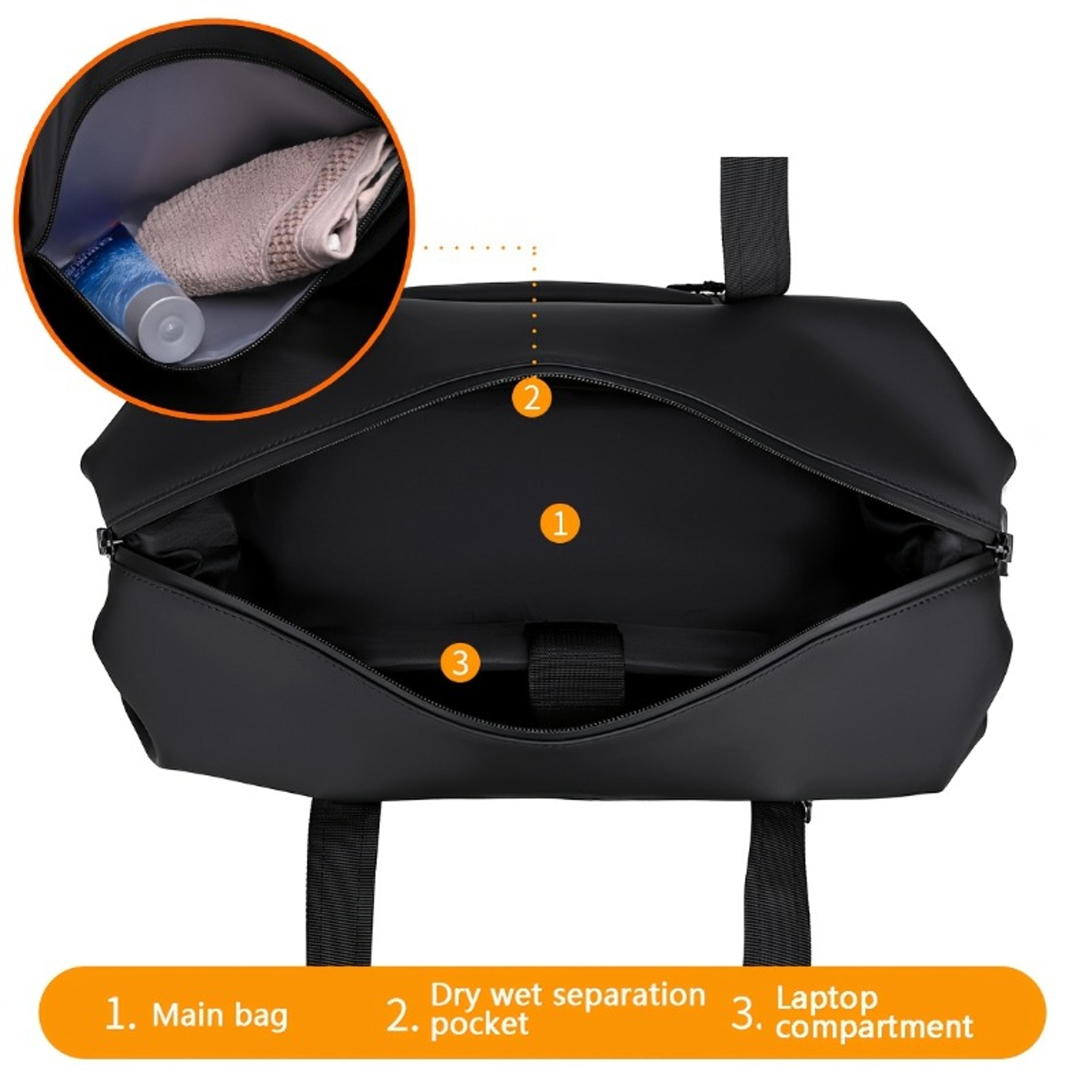 Large Capacity Travel Duffel Bag Portable Overnight Fitness Bag Unisex Sport  Outdoor Companion 4