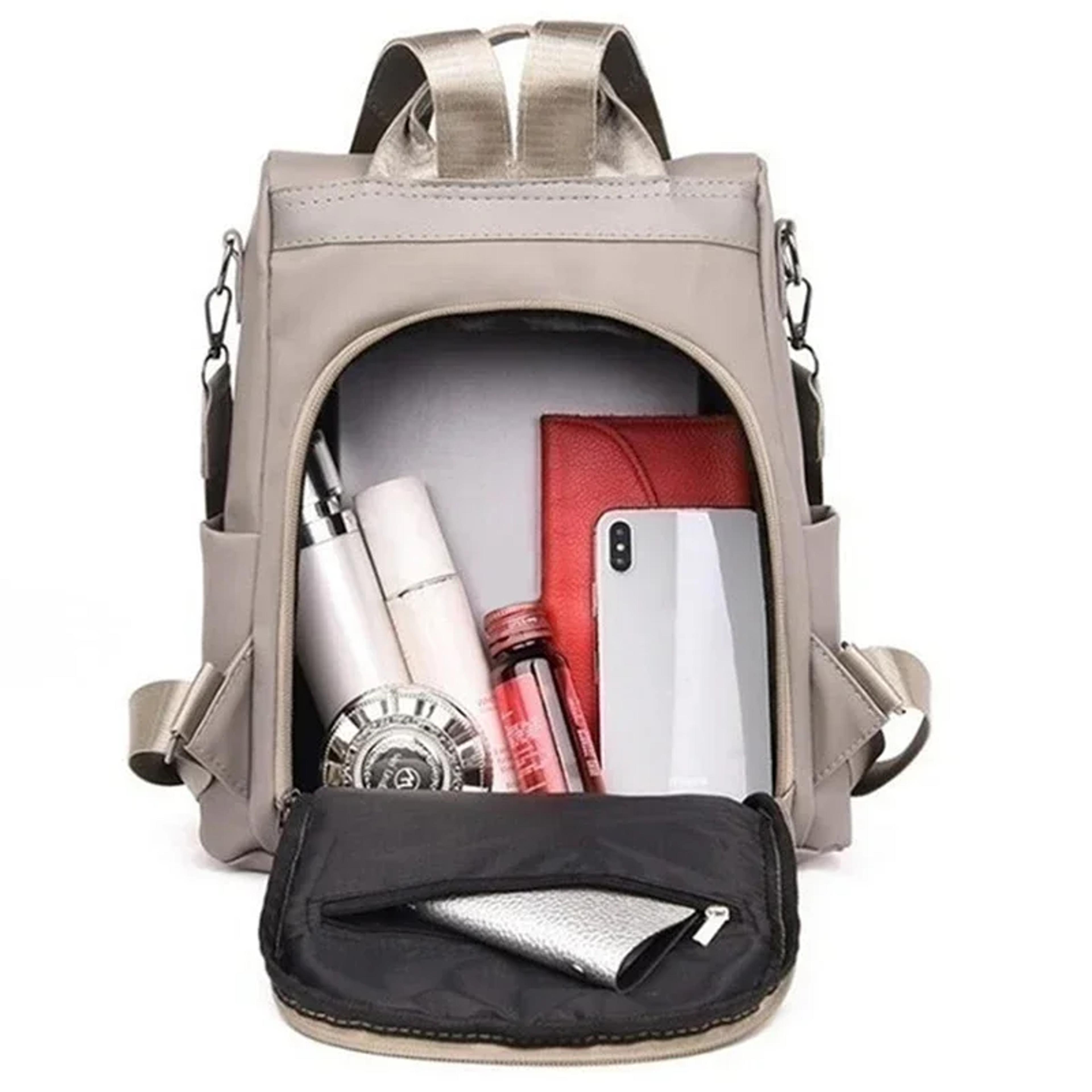 Stylish Nylon Waterproof Womens Backpack With Detachable Shoulder Strap 2