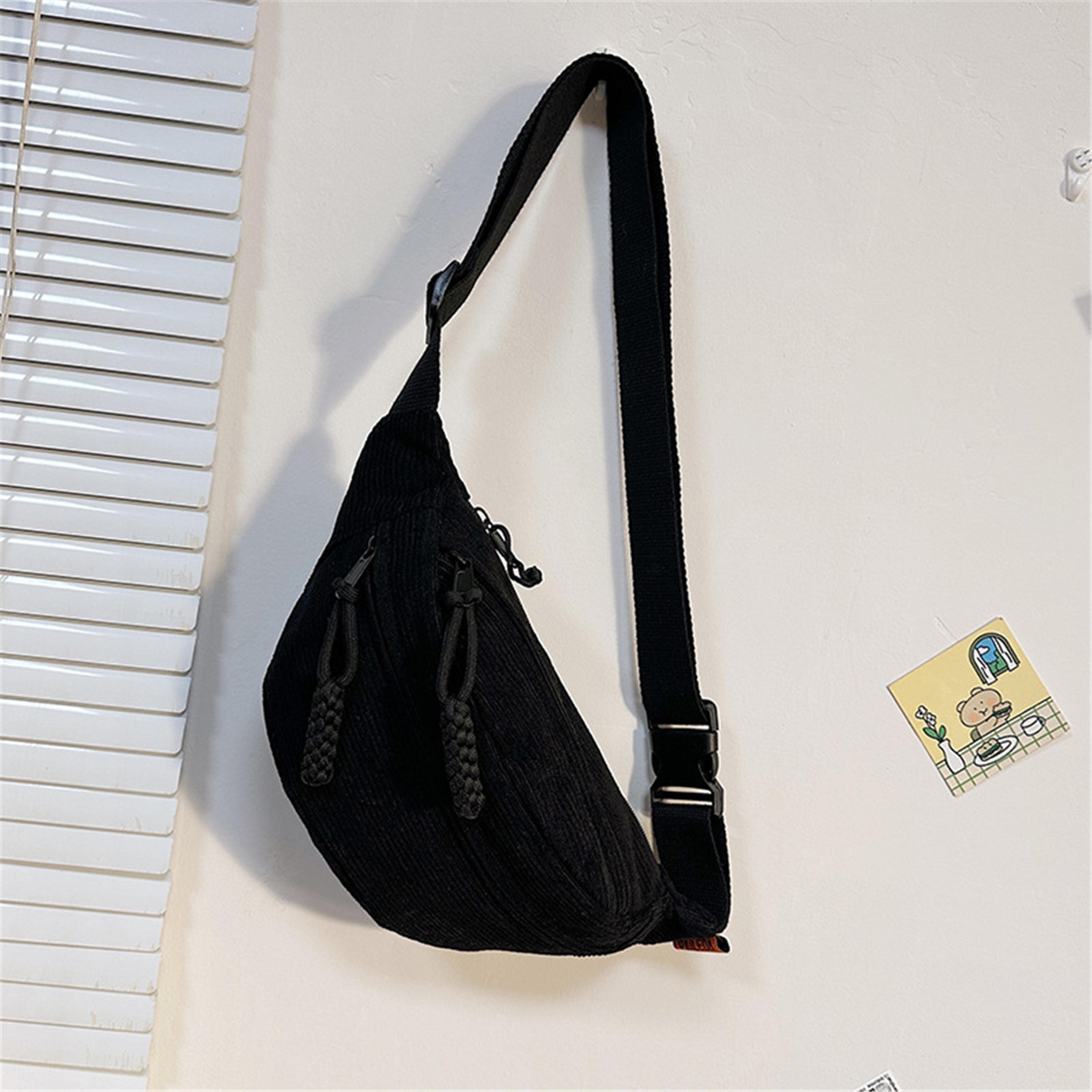 Fashionable Corduroy Belt Bag For Women Stylish Crossbody  Waist Pack 4