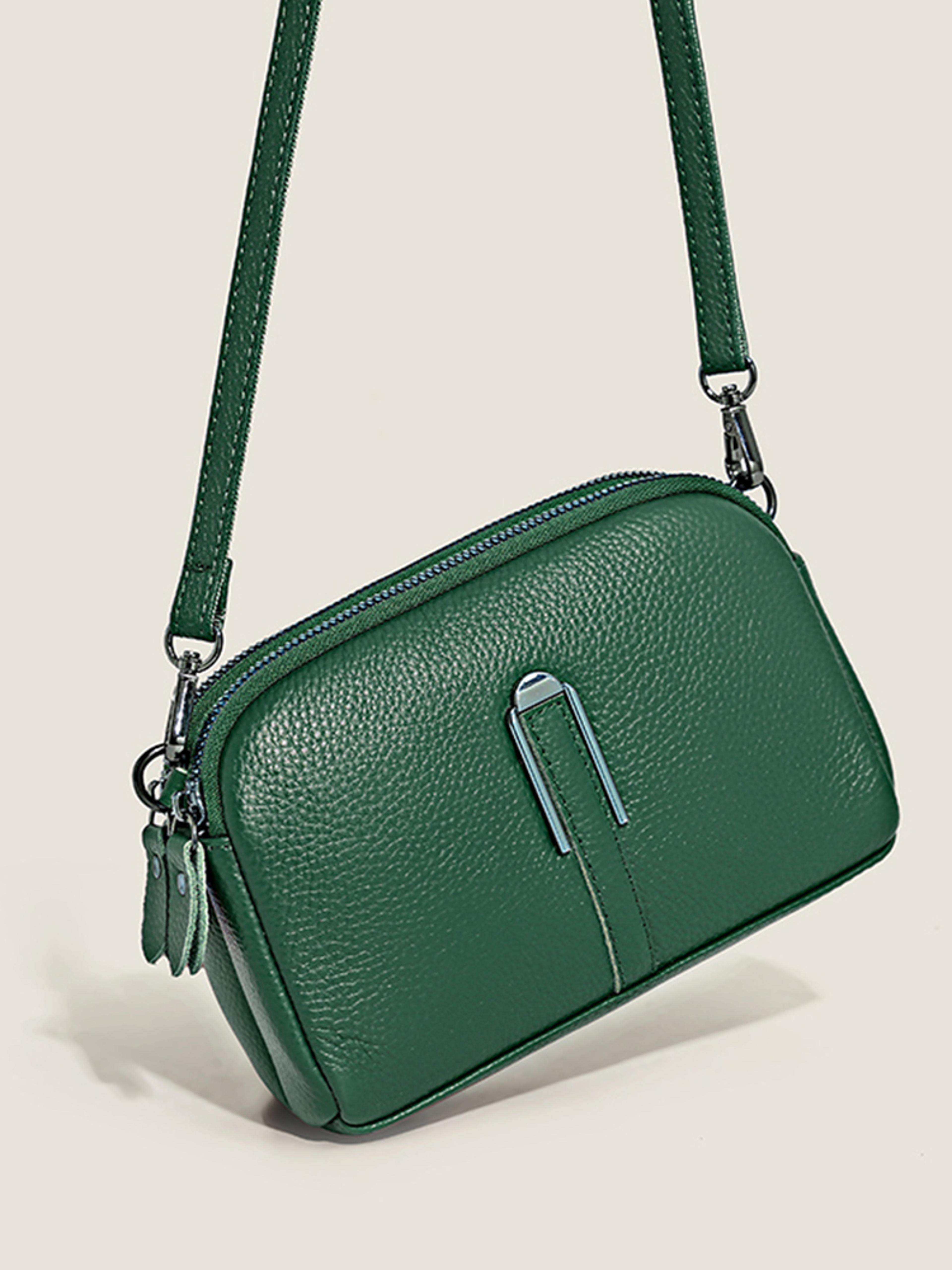 Luxury Genuine Leather Crossbody Messenger Bag For Women Elegant Shoulder Bag Phone Clutch 7