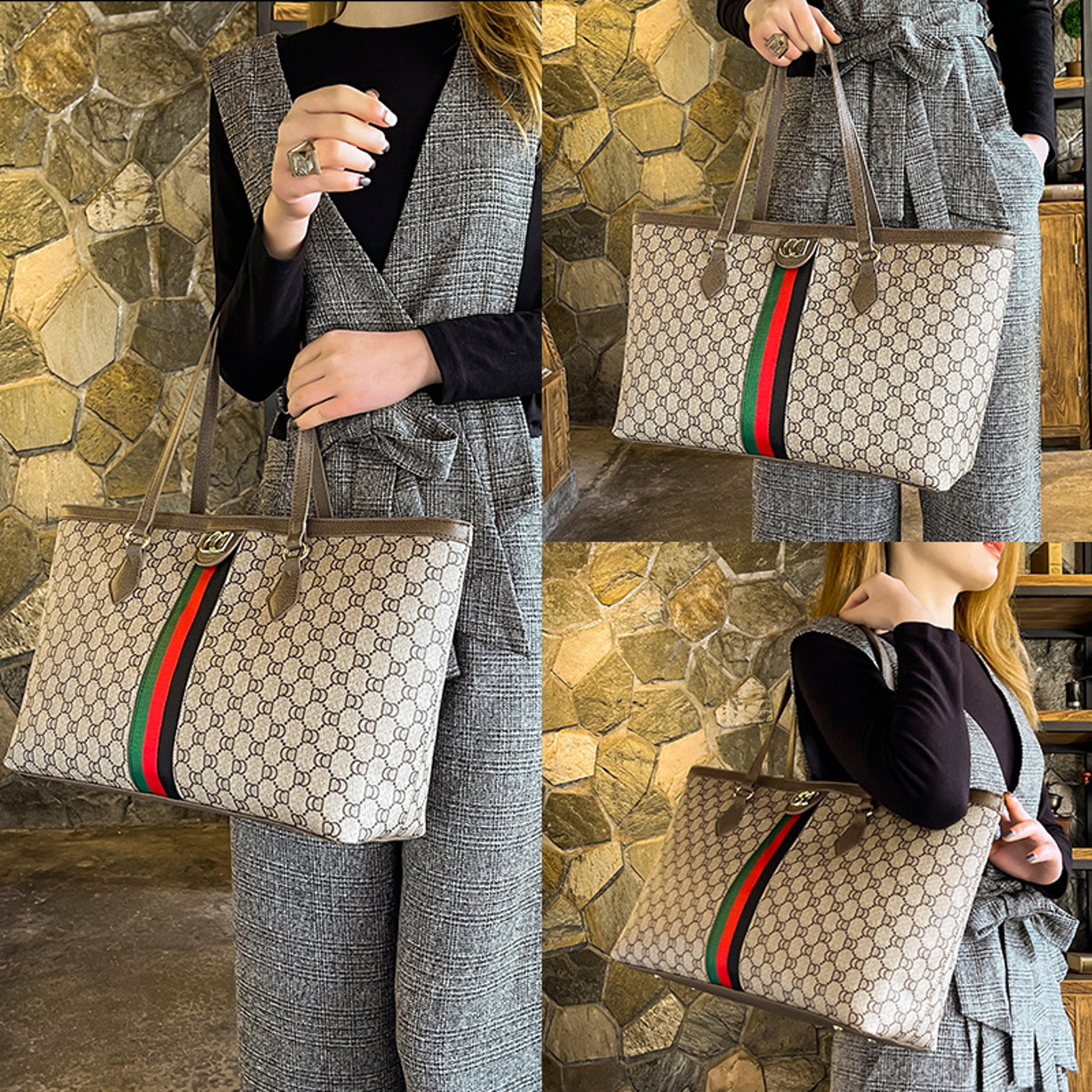 Large Capacity Light Luxury Womens Tote Bag Versatile Fashionable Commuter  Mommy Shoulder Bag 1