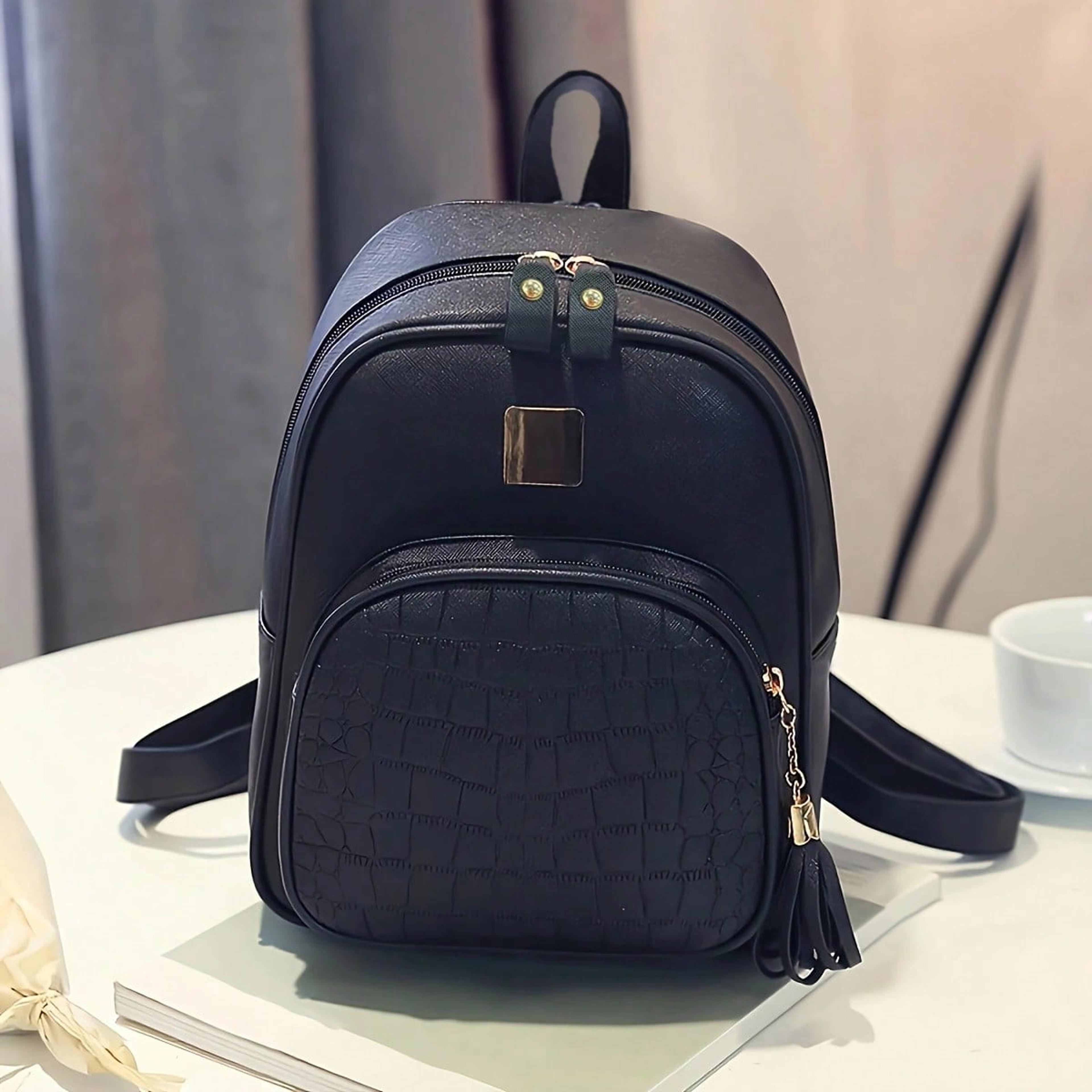 Fashionable Lychee Pattern Backpack For Women Perfect For Commuting  Travel 3