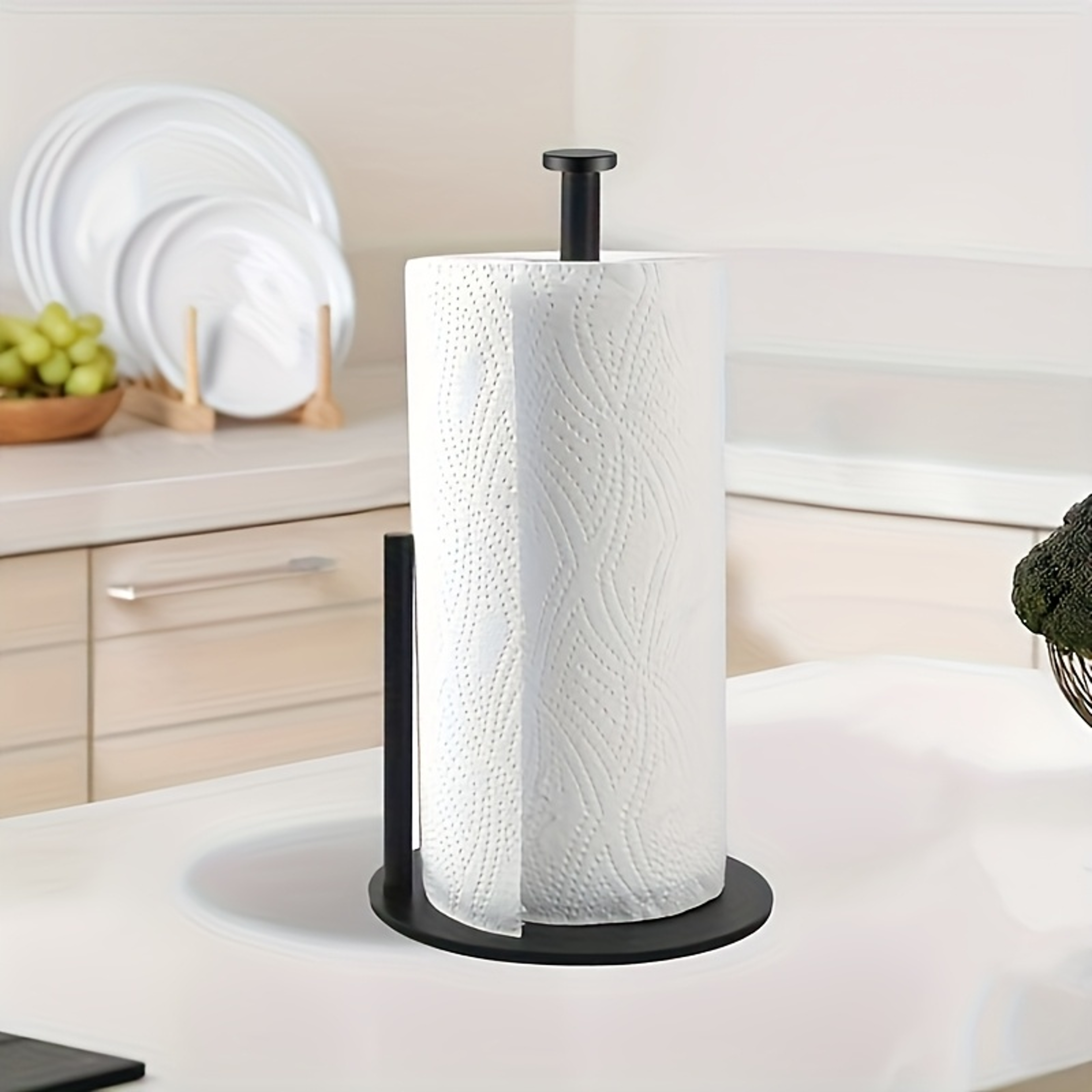 Weighted Paper Towel Holder For Kitchen  Bathroom Steady Countertop Stand 6