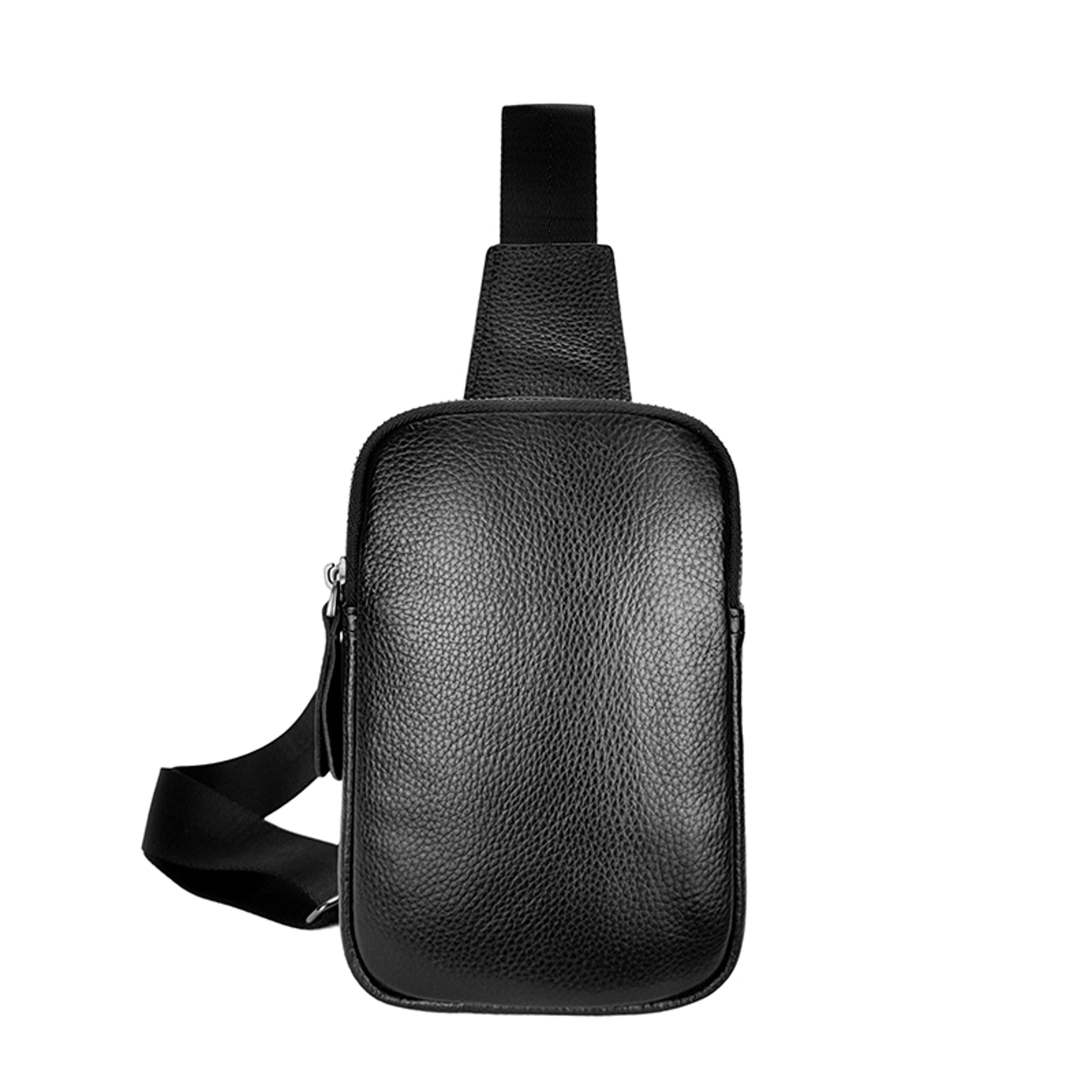 Mens Leather Crossbody Sling Bag For Hiking Travel And Outdoor Sports 5