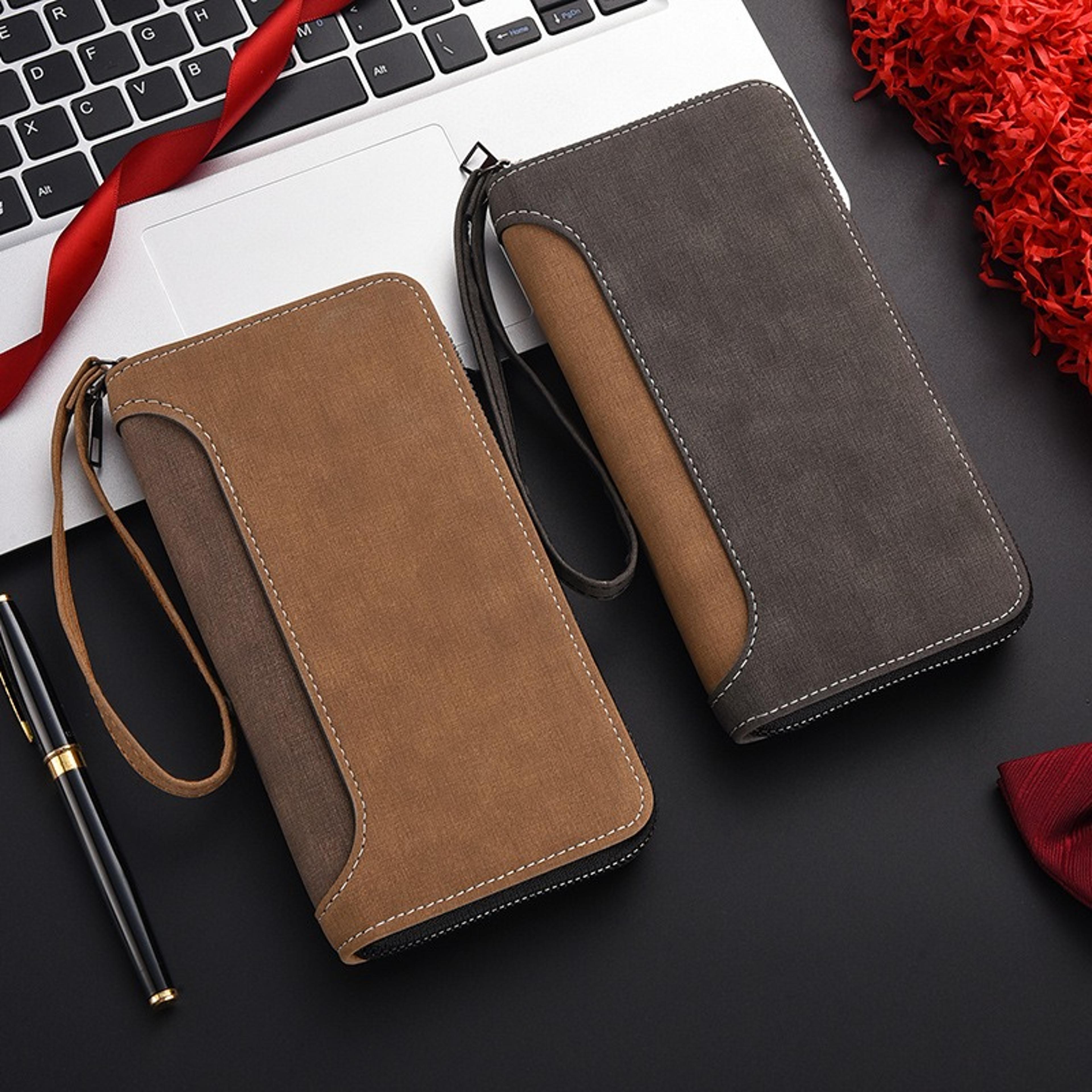 Mens Multi Functional Long Wallet Large Capacity Zipper Coin Purse  Mobile Phone Bag 1