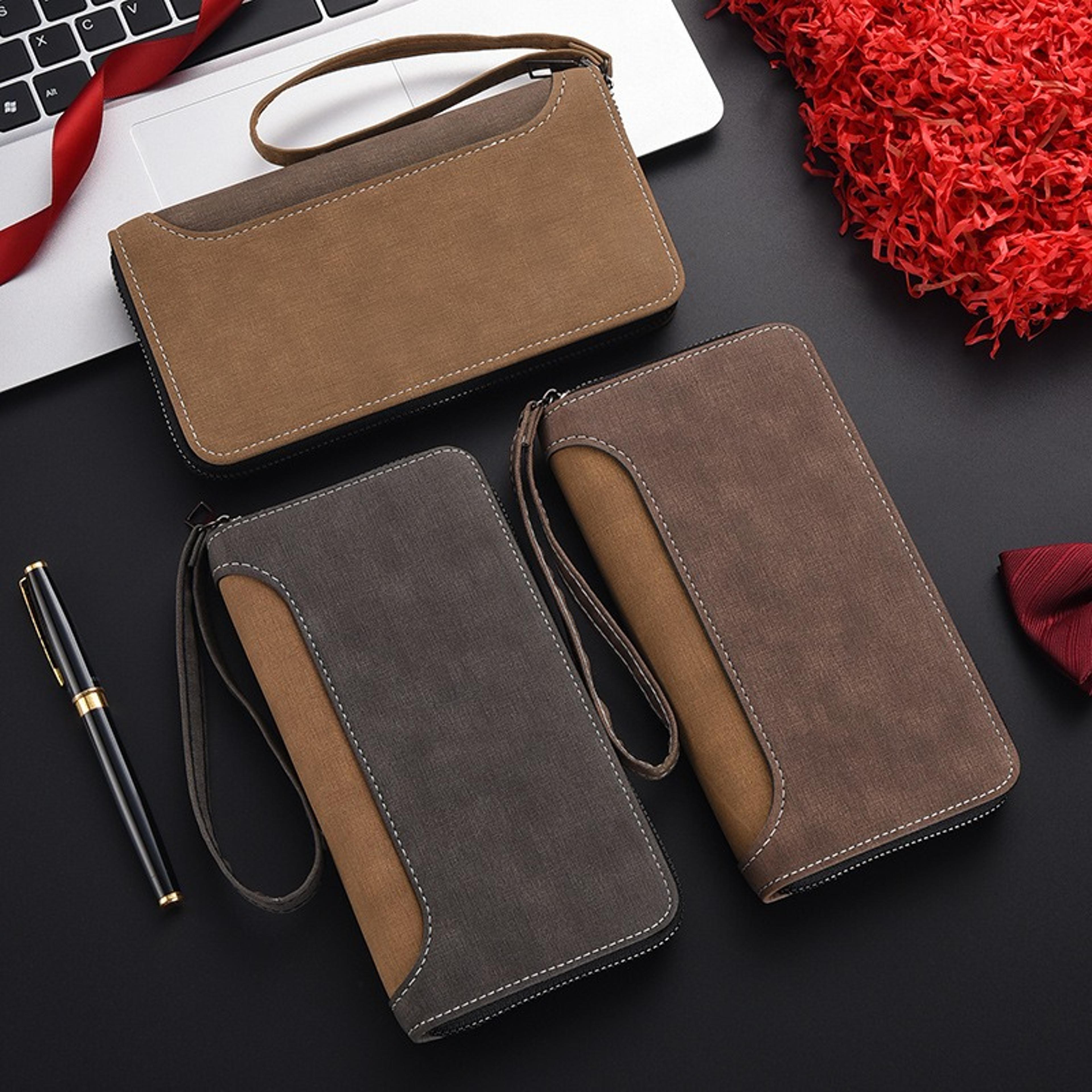 Mens Multi Functional Long Wallet Large Capacity Zipper Coin Purse  Mobile Phone Bag 2