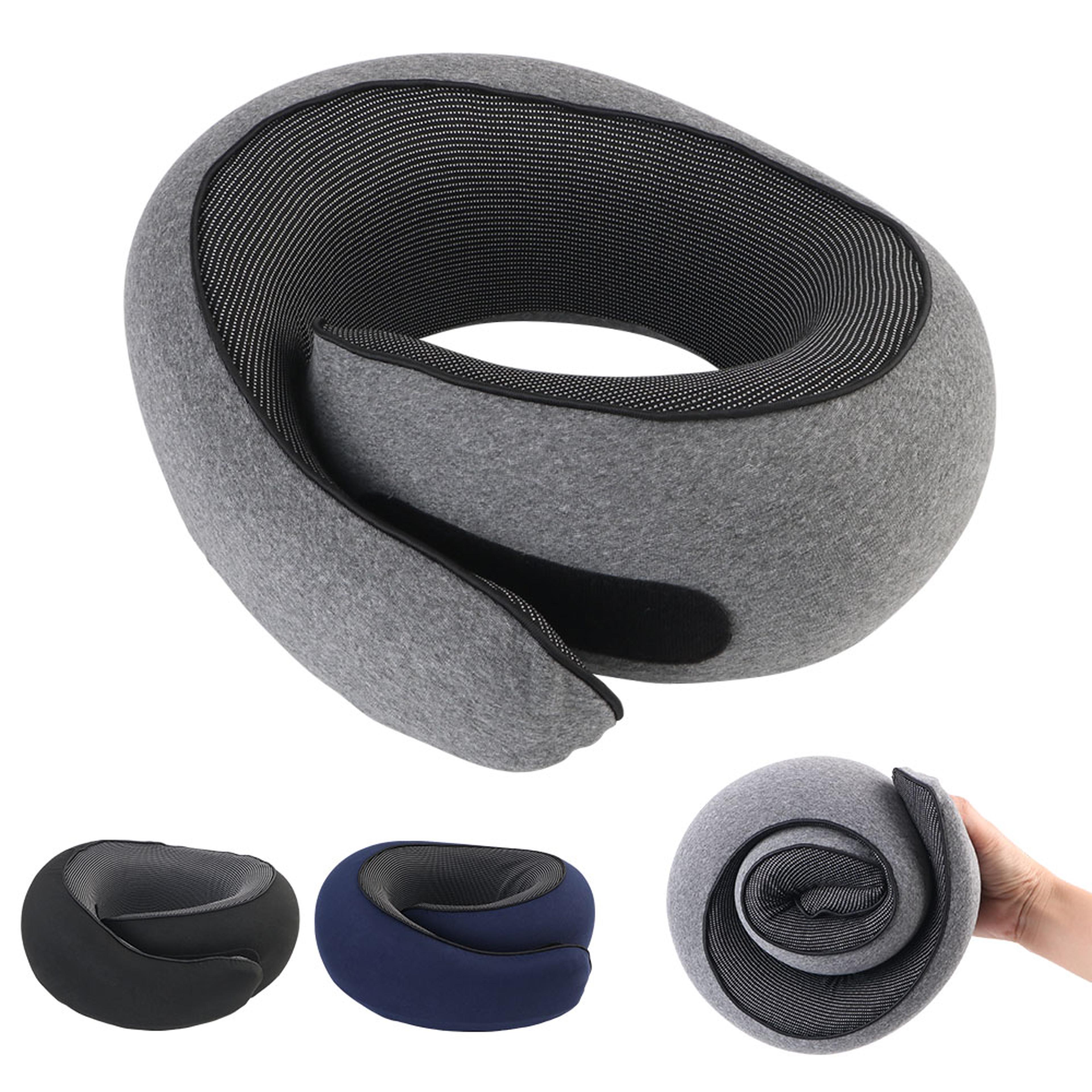 memory foam snail travel pillow portable neck support for travel & noon breaks