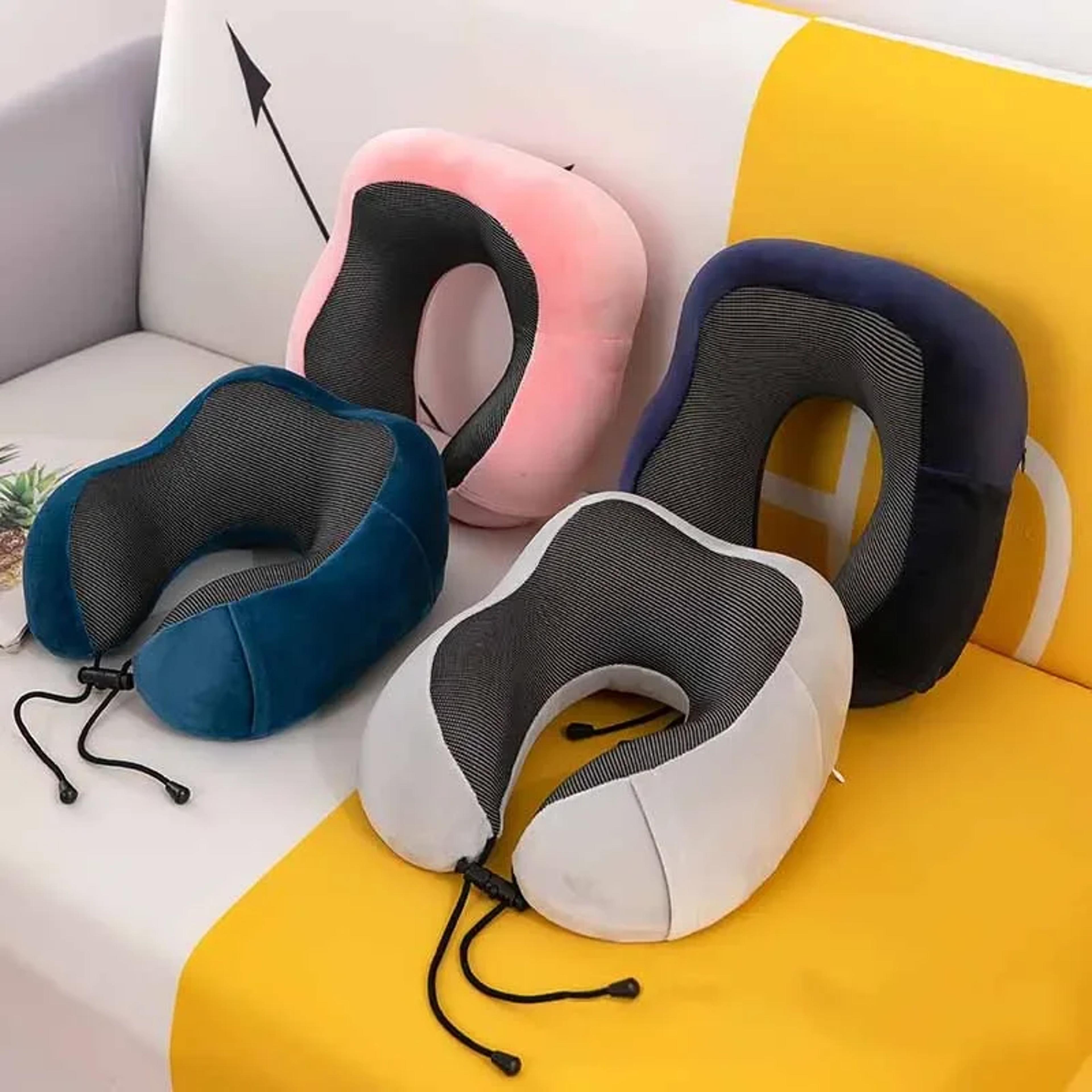 soft u shaped memory foam neck pillow for travel & sleeping, cervical support & massage