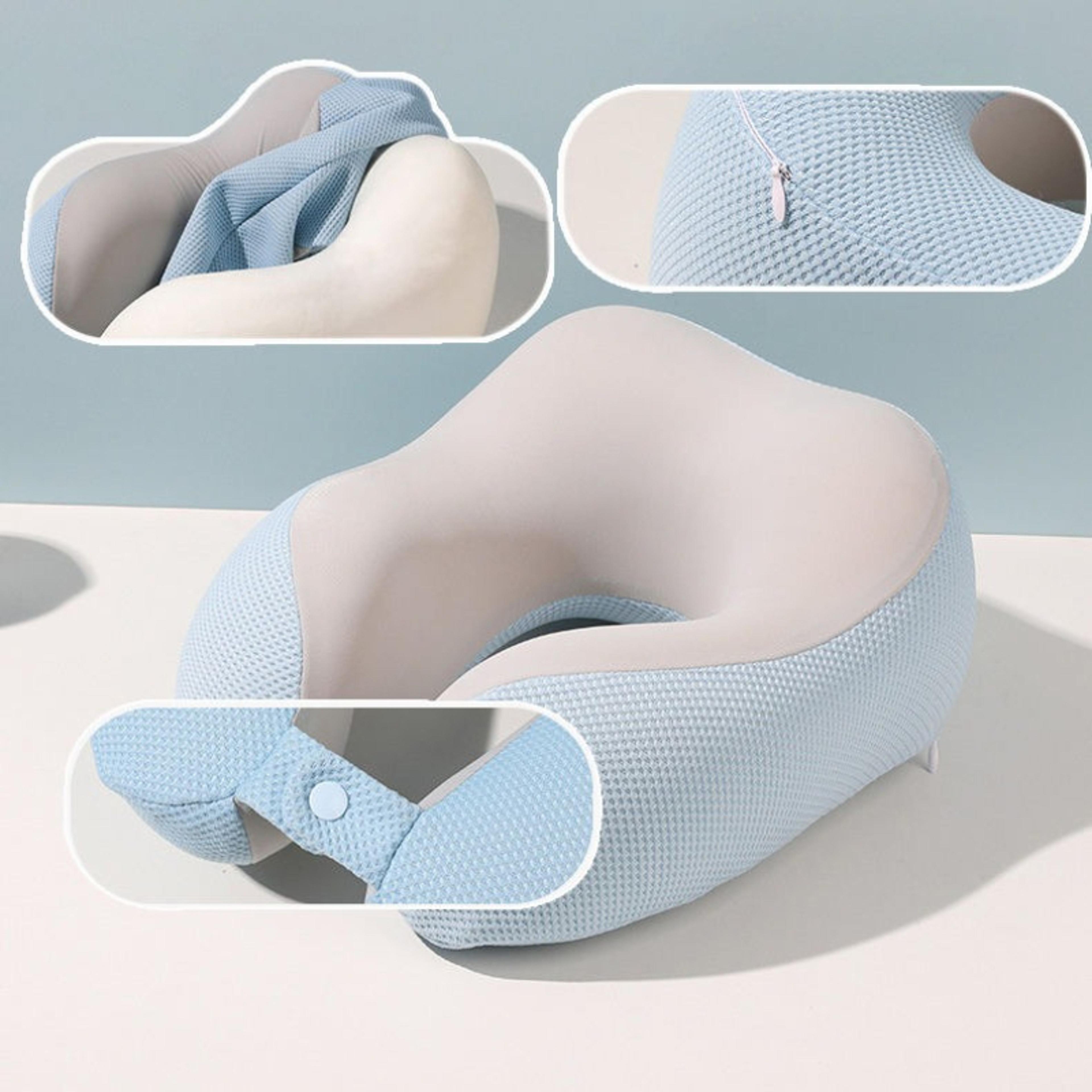 Ergonomic U Shaped Memory Foam Neck Pillow For Travel  Cervical Spine Relief 3