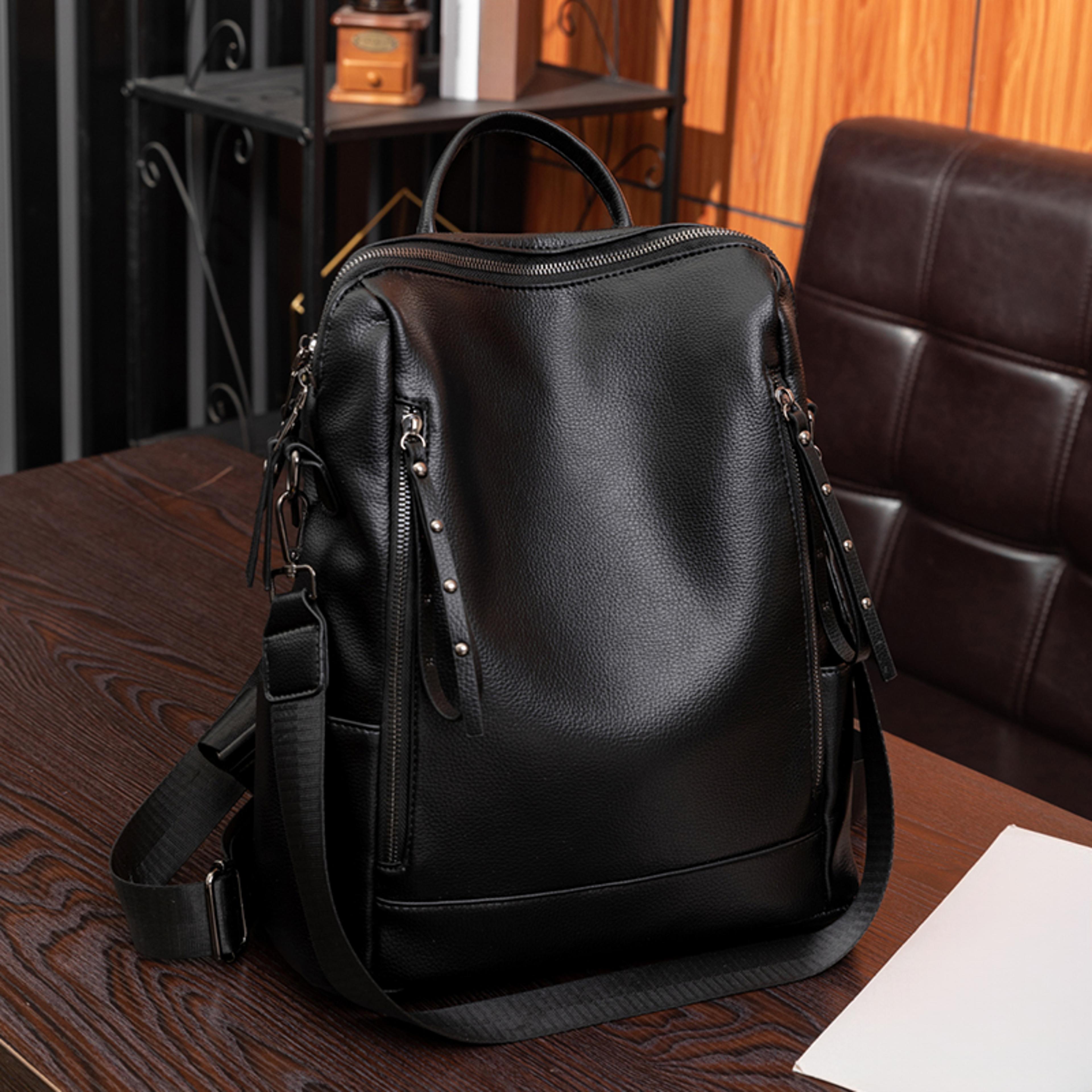 Large Capacity Retro Style Womens Backpack Convertible Shoulder Bag For Commuting  Travel 5