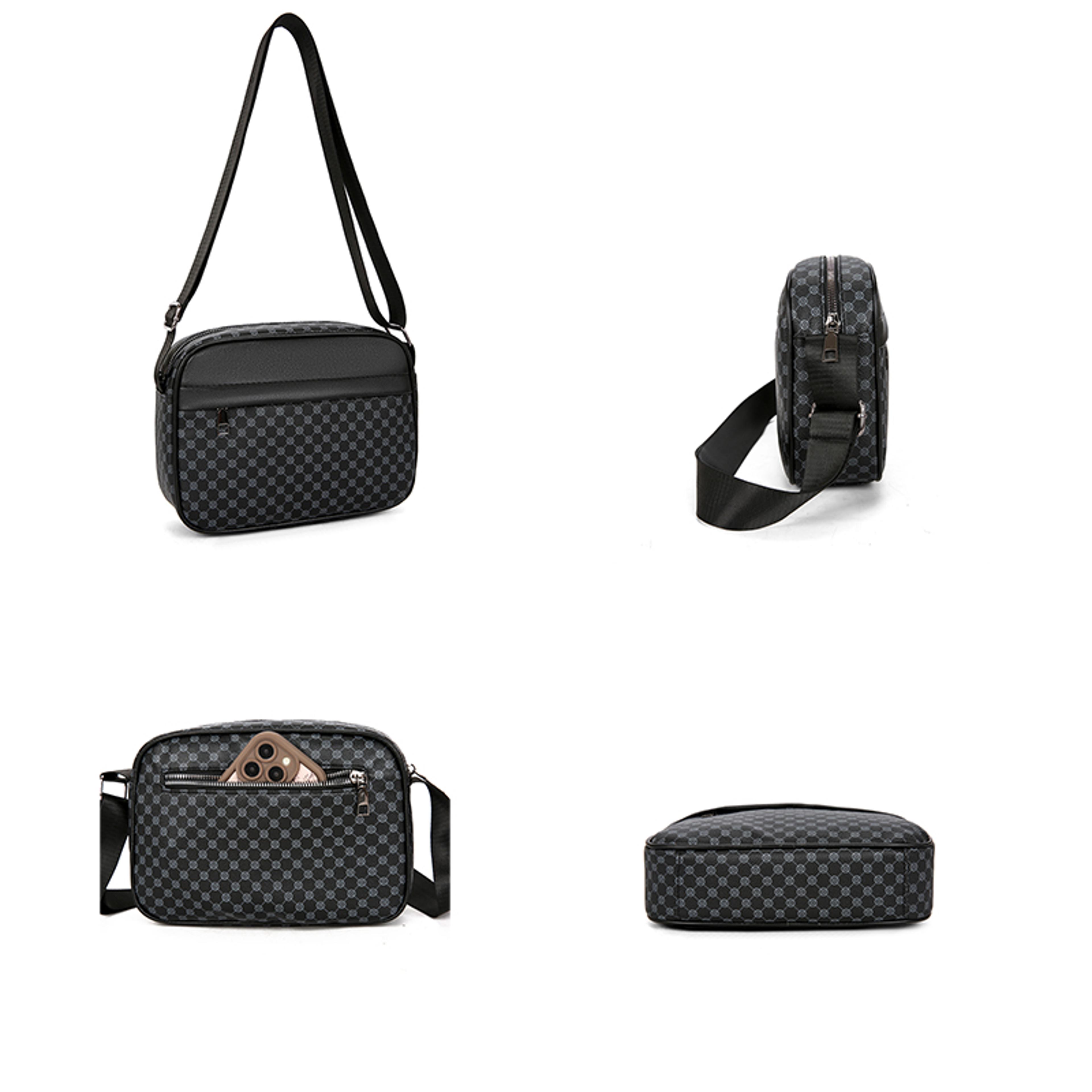 Mens Leather Crossbody Messenger Bag Lightweight Business Shoulder Bag 2