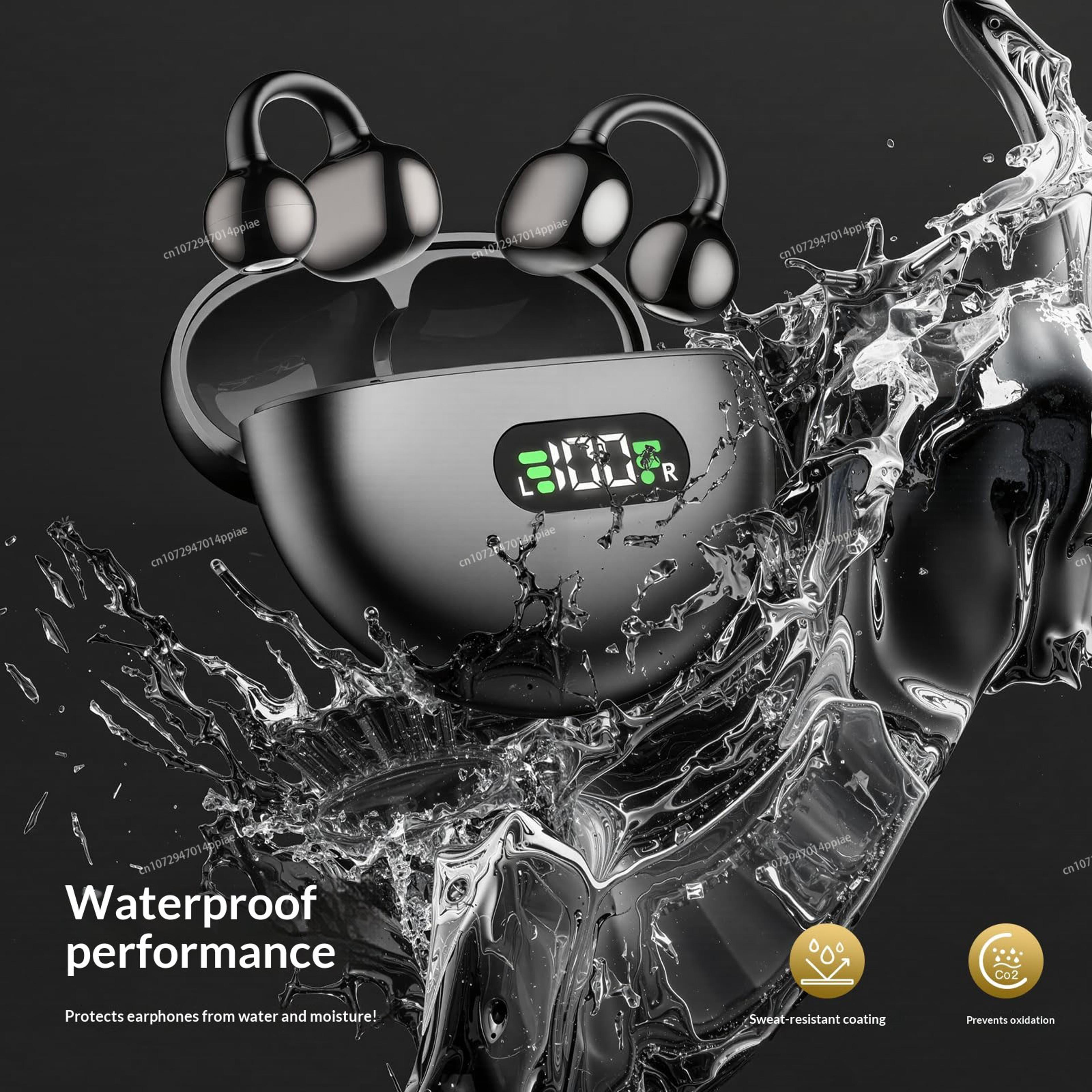 Premium Bluetooth Clip On Wireless Earphones With Mic Long Battery Life Sports Headphones 4