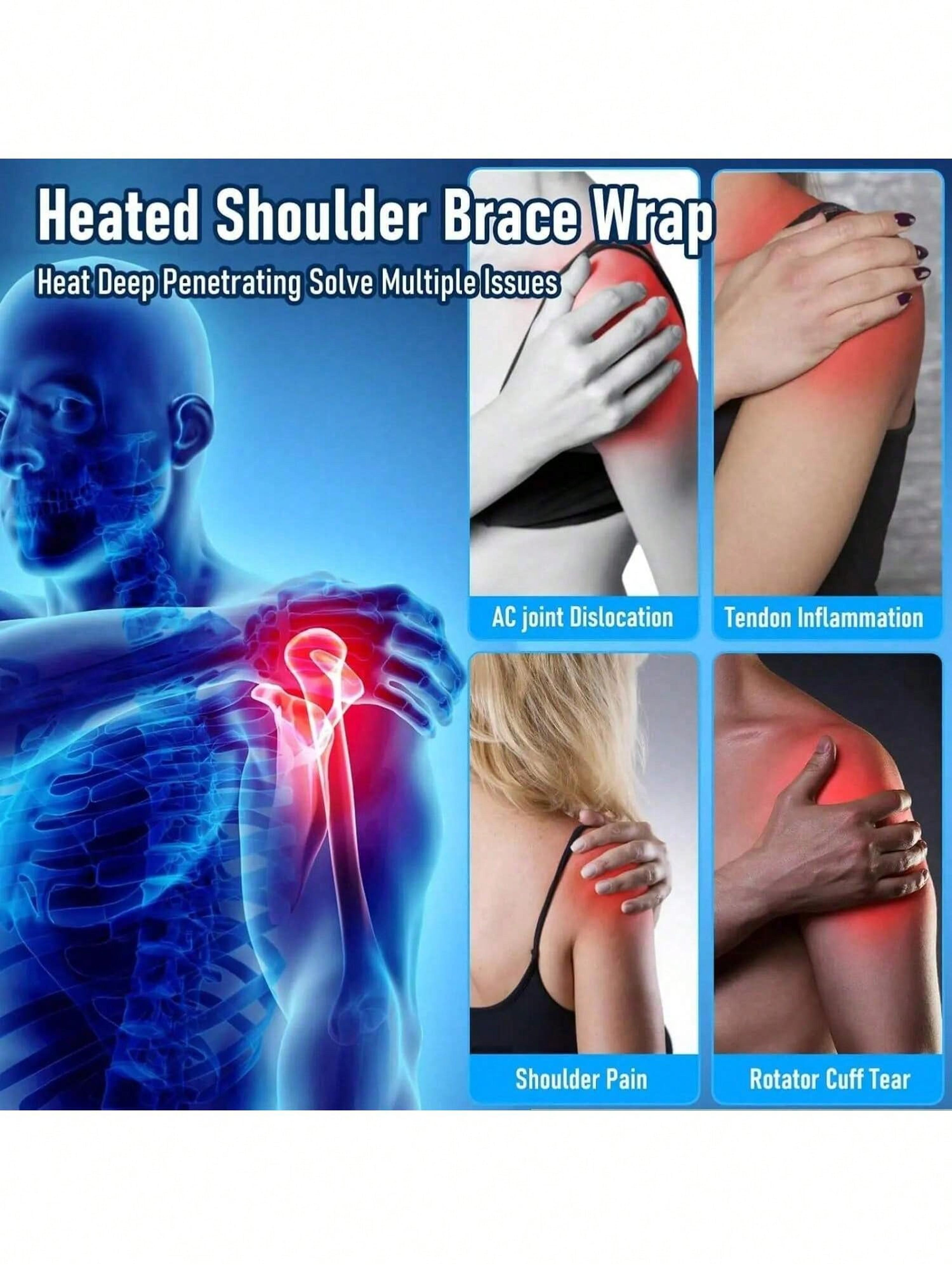 Heated Shoulder Wrap With Vibration Electric Shoulder Massager For Shoulder Pain Relief  Recovery 2