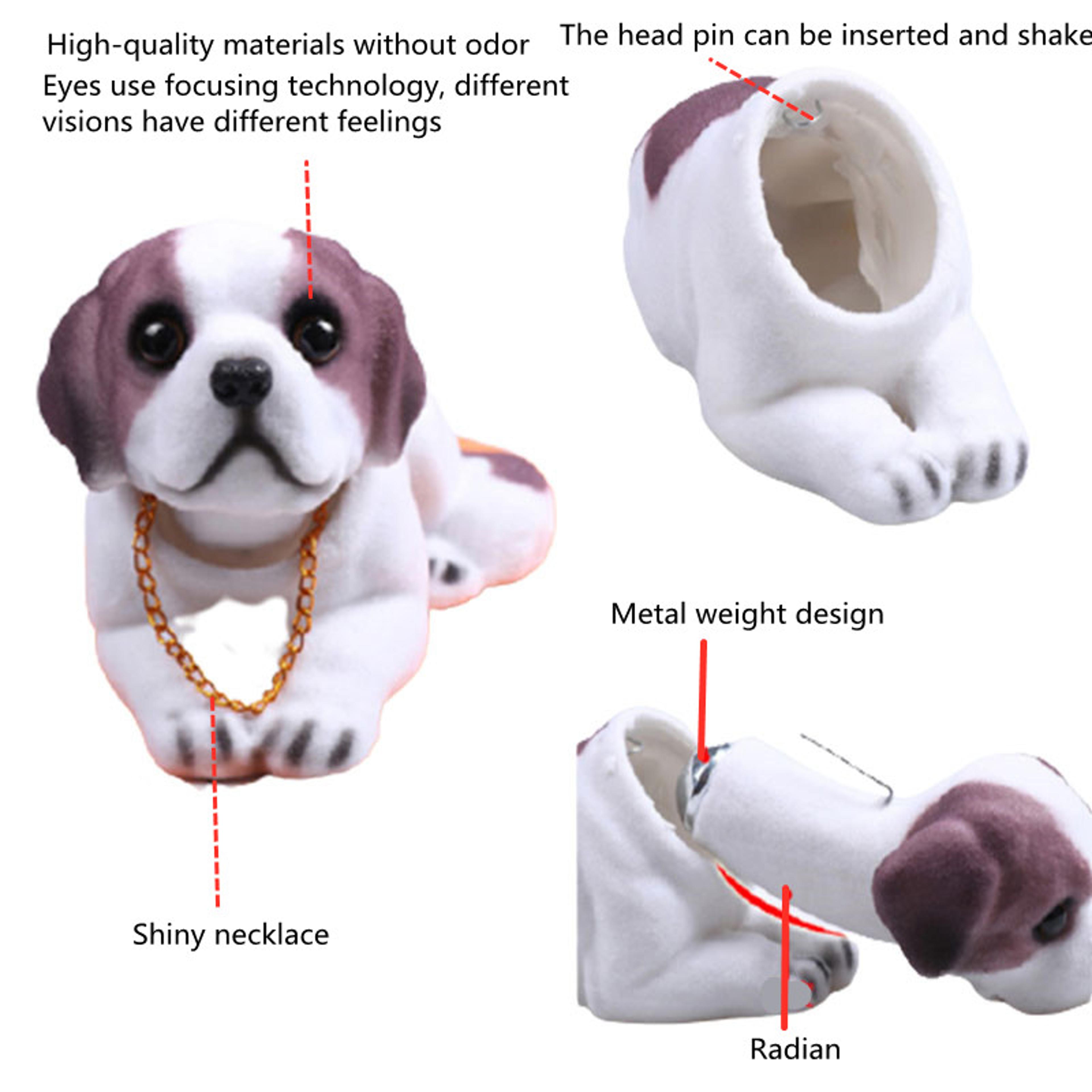 Shake Head Dog Ornament For Car Husky Beagle  St Bernard Car Dashboard Decoration 2