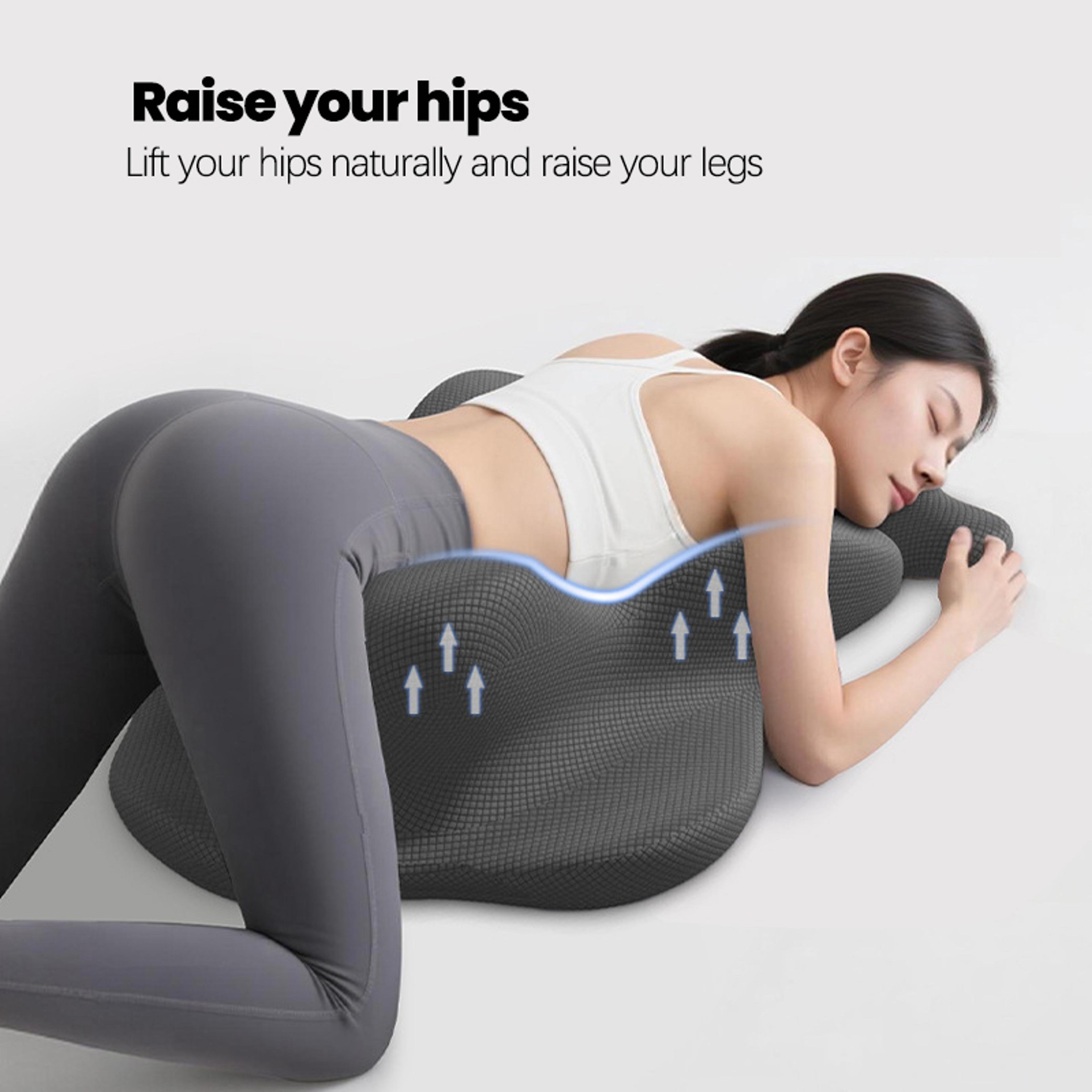 Ergonomic Memory Foam Bed Pillow For Headboard Chin  Back Support 4