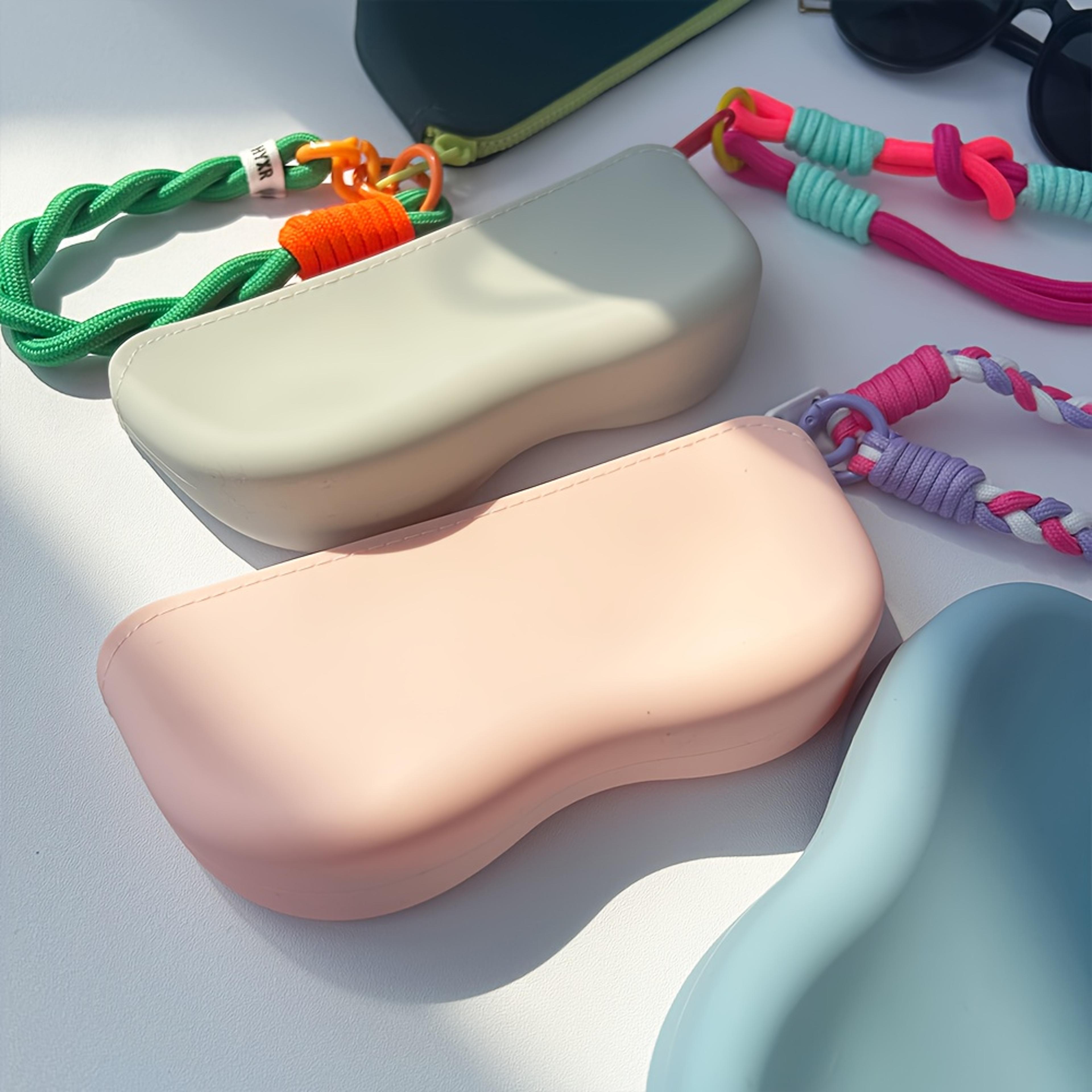 Soft  Lightweight Silicone Glasses Case With Lanyard  Zipper Portable Storage Pouch For Glasses Ide 1