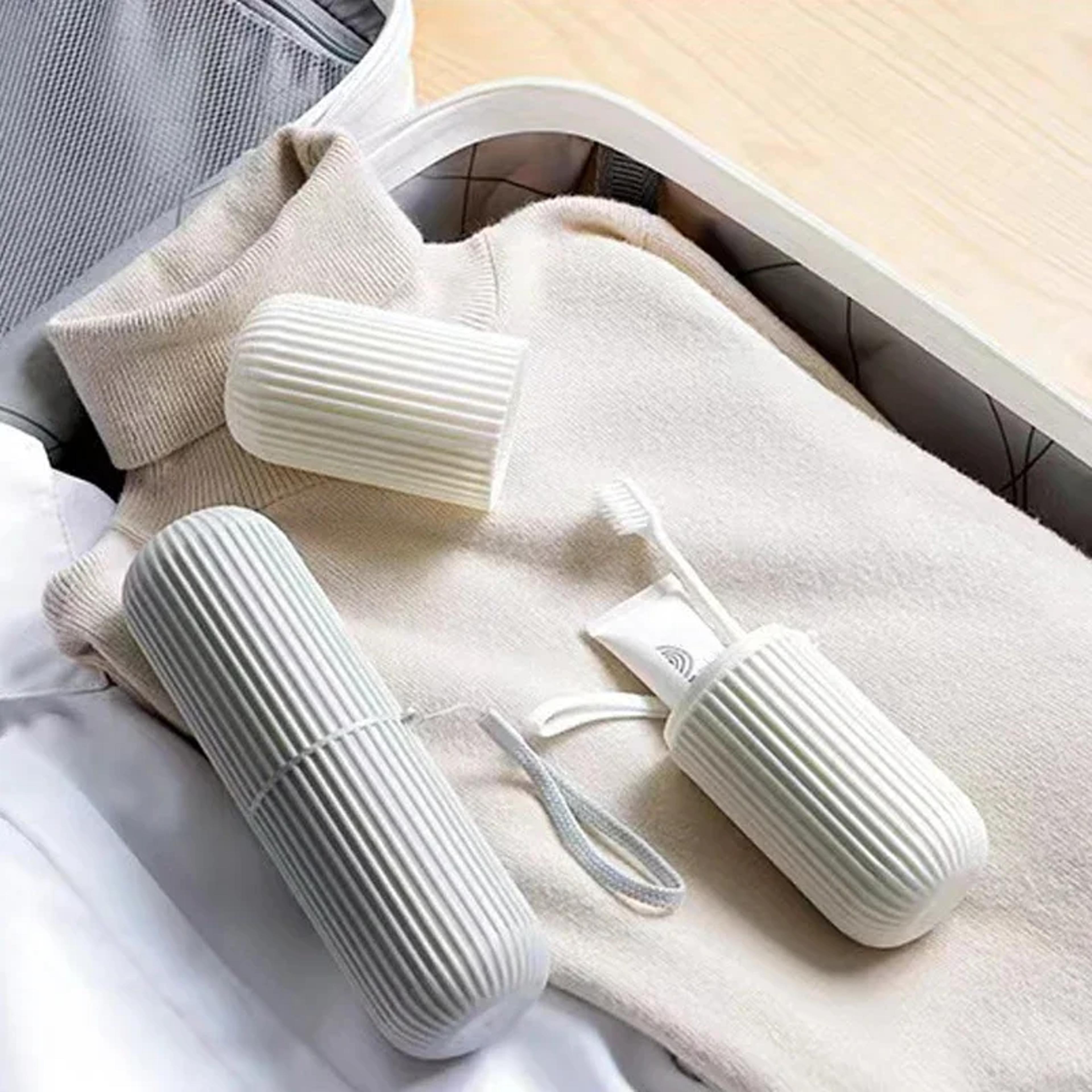 Portable Travel Toothbrush Cup  Toothpaste Holder Travel Storage Solution 3