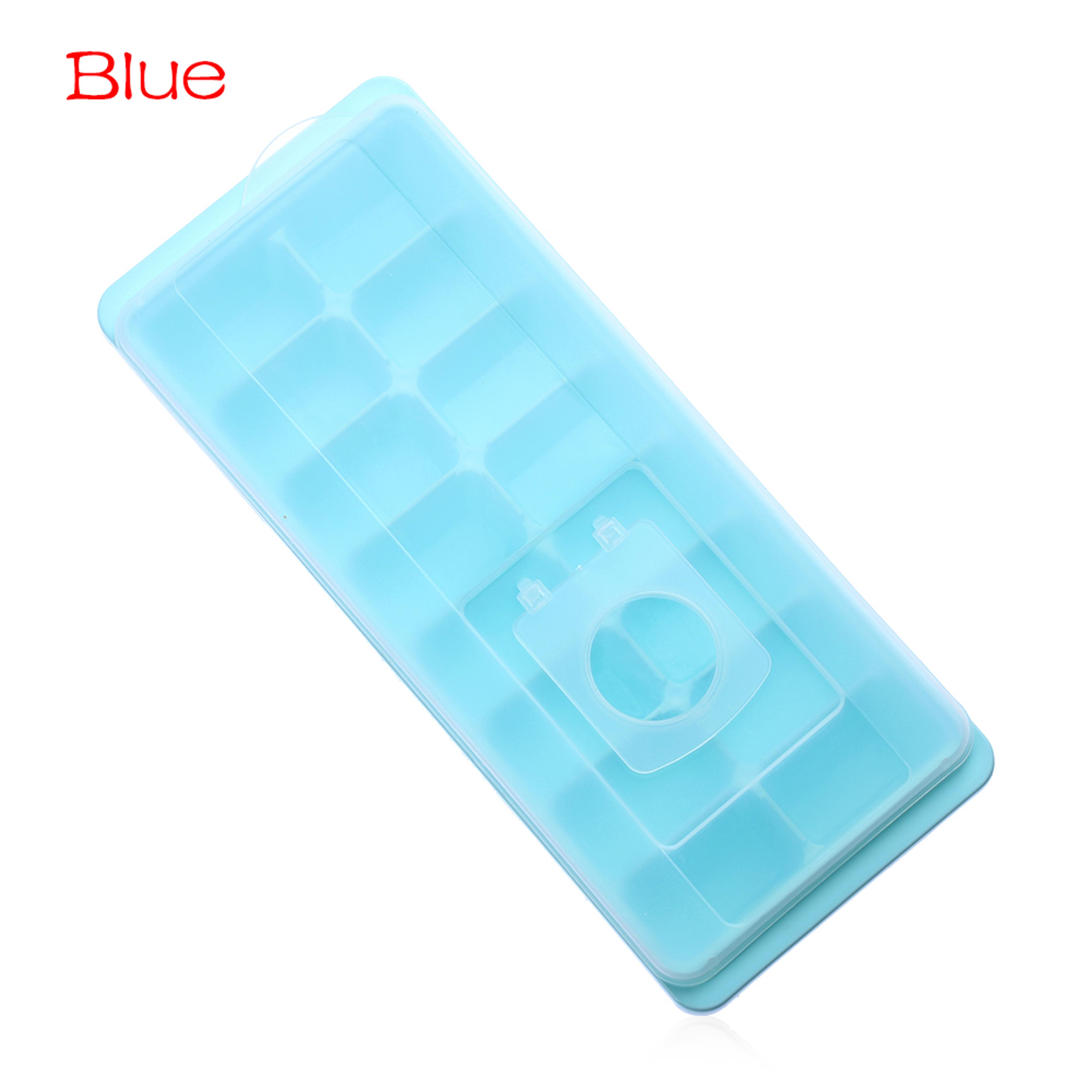 Covered Ice Cube Tray With Lid Reusable Freezer Cube Mold For Jelly And Drinks 6