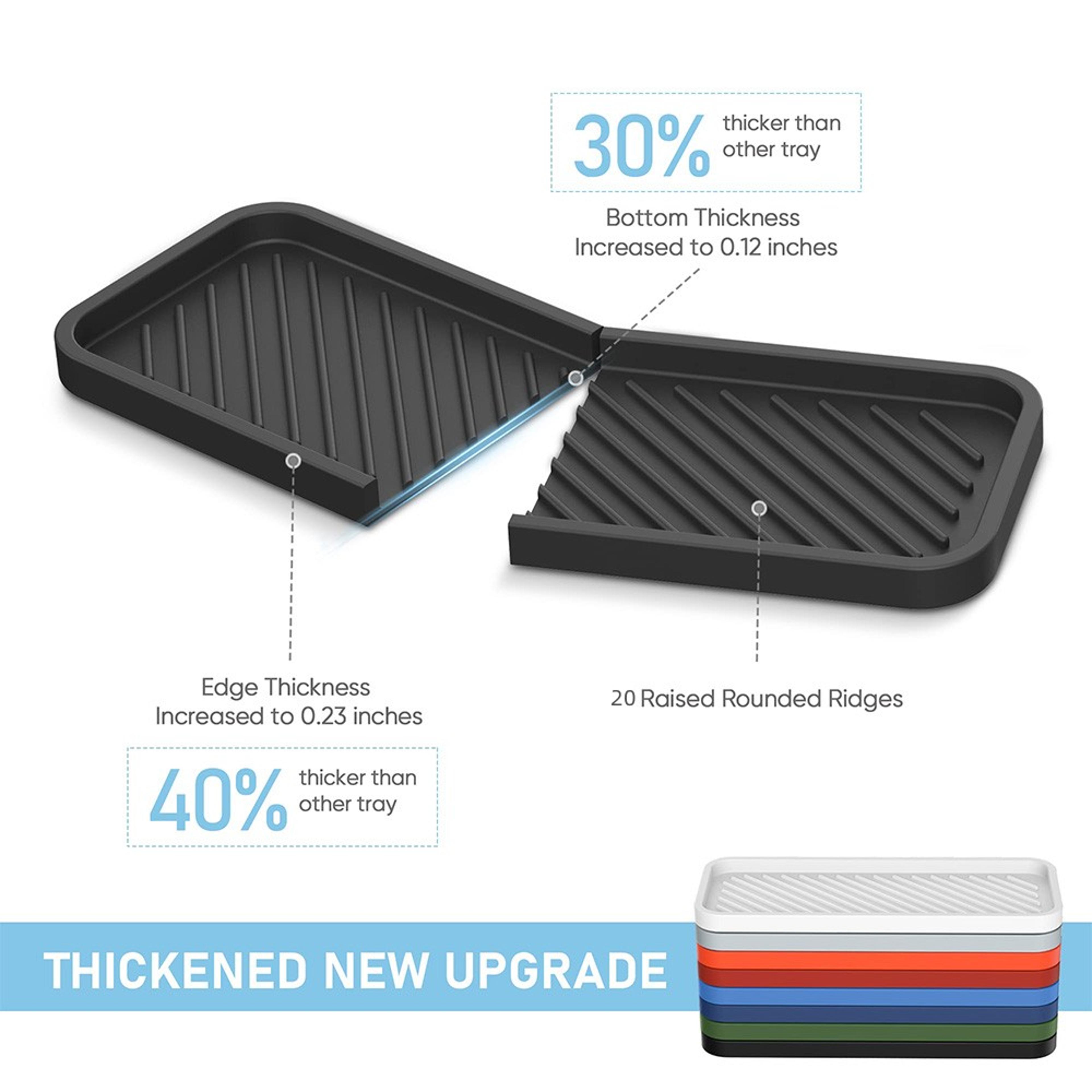 Silicone Sink Tray Self Draining Soap Dispenser And Sponge Holder 1