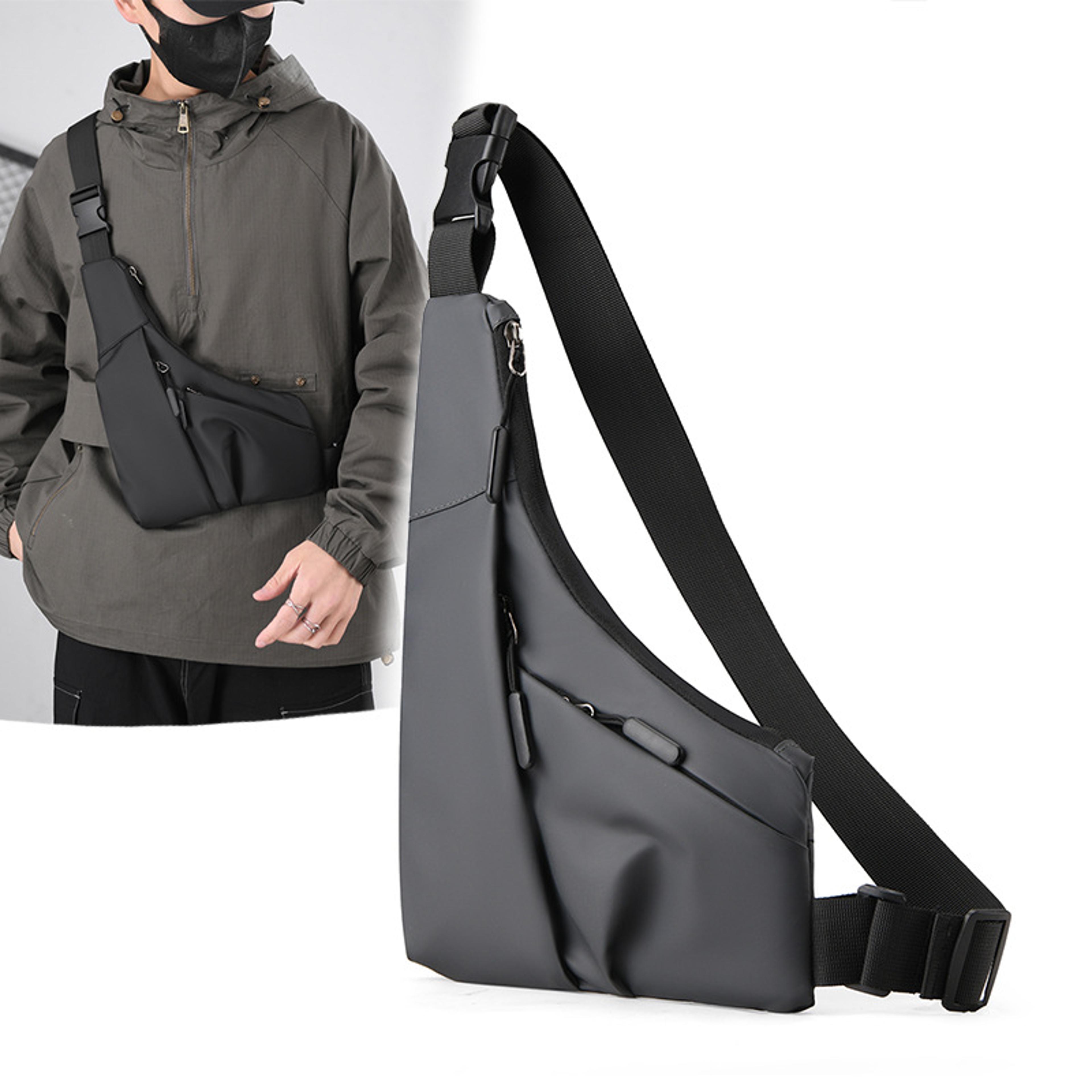 anti theft crossbody bag for men stylish durable leather sling bag for cycling & daily use