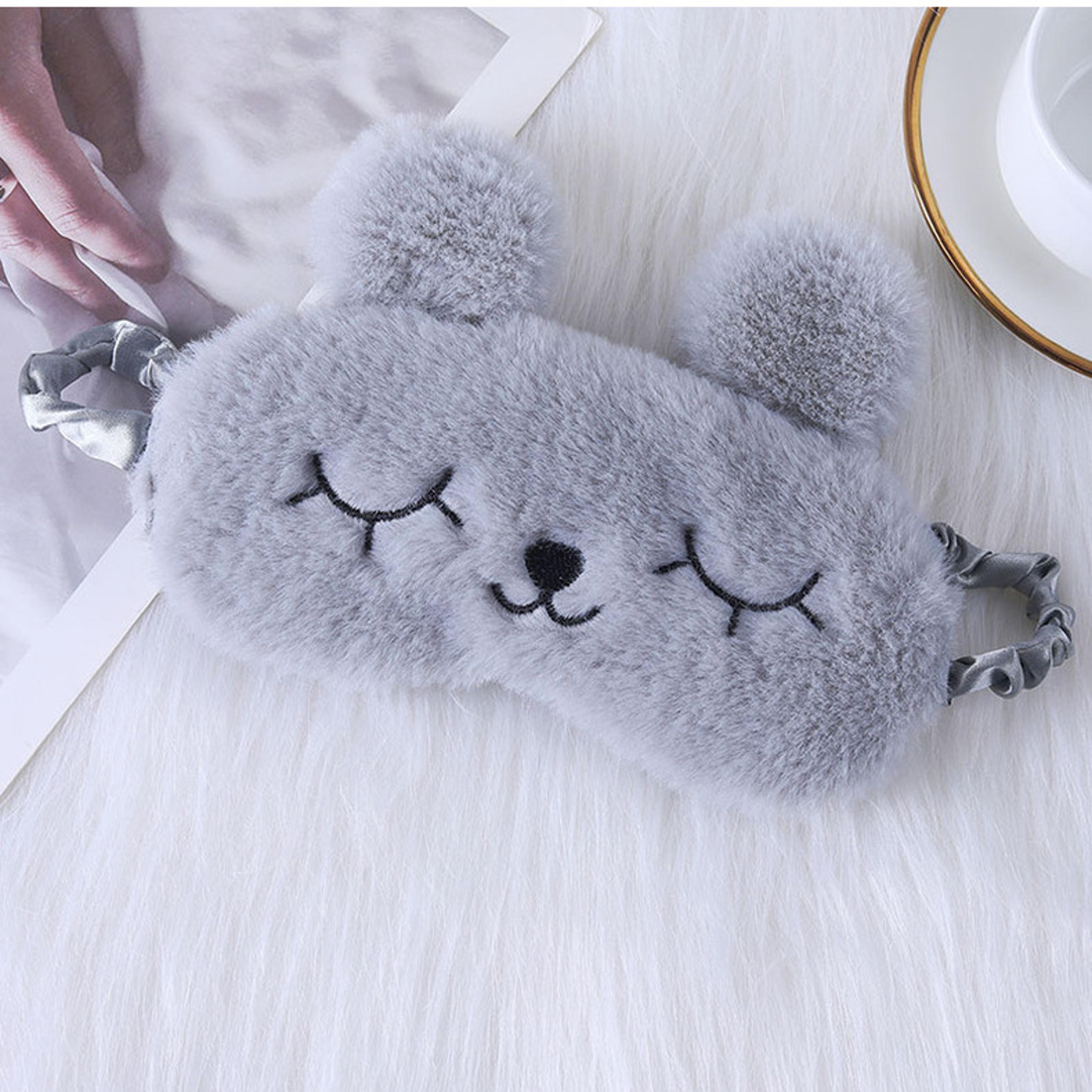 Cute Cartoon Rabbit Plush Sleep Mask For Comfortable Rest And Travel Aid 7