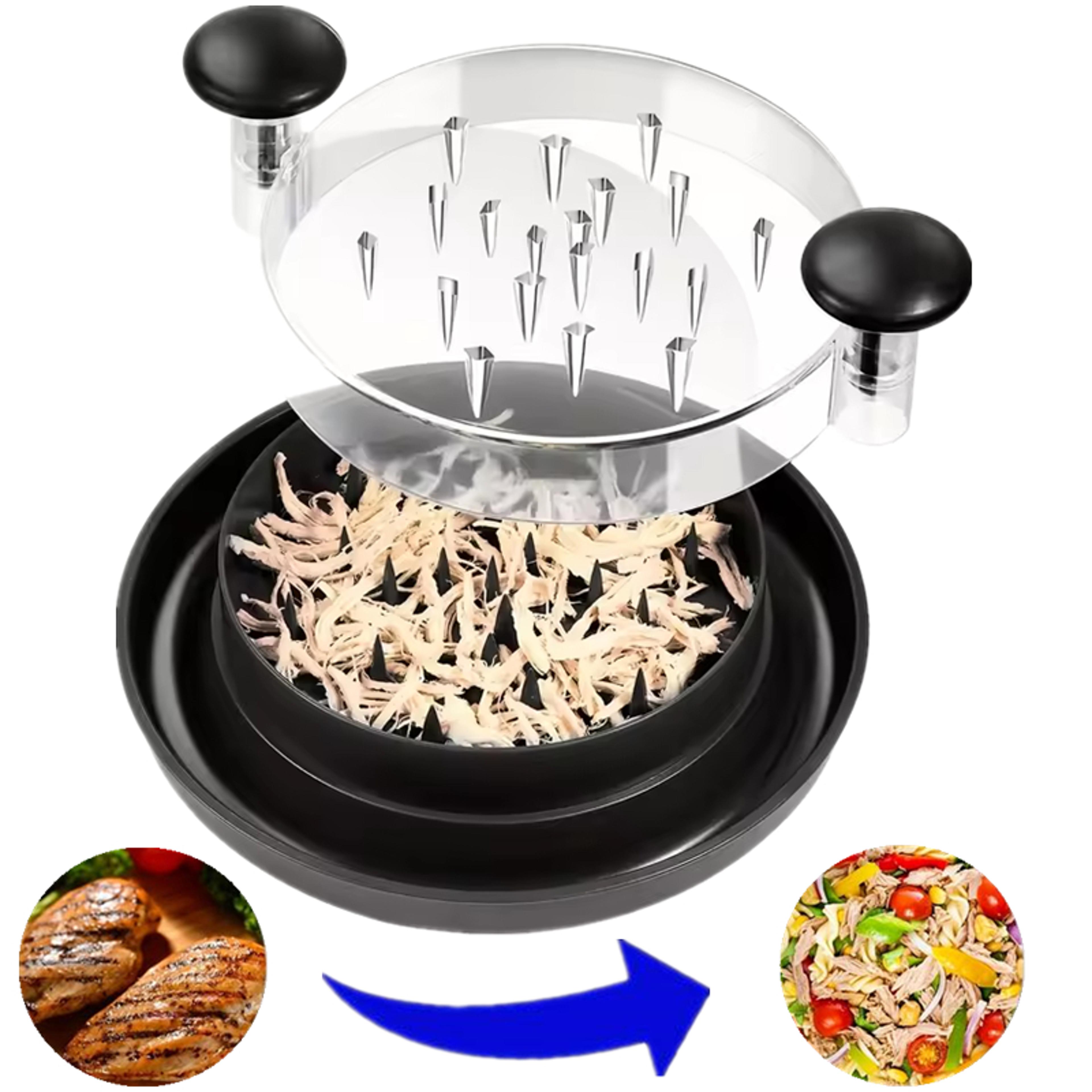 chicken breast shredder tool with visible lid meat grinder for chopping chicken beef cabbage & vegetables
